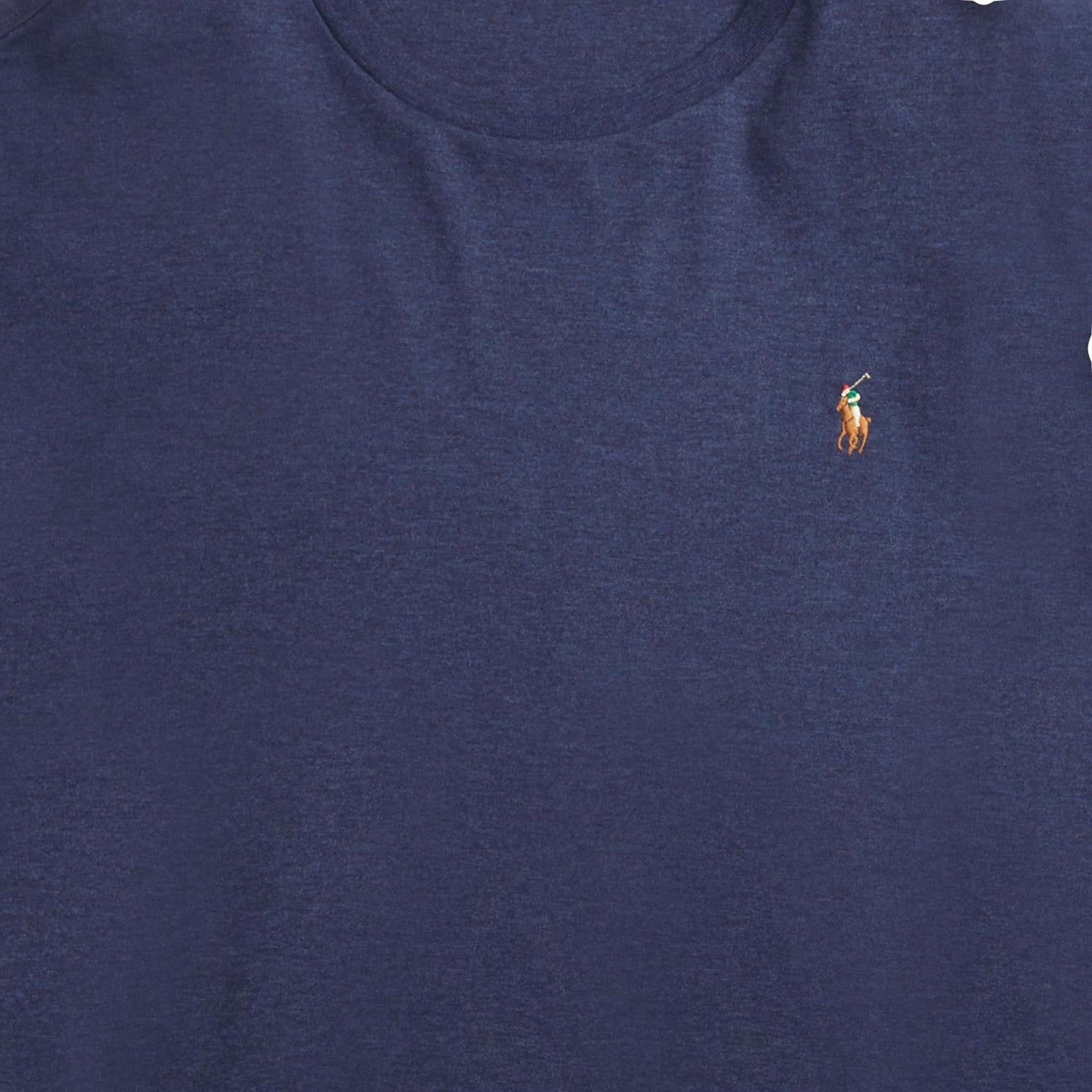 Polo Ralph Lauren Custom Slim fit Soft Cotton T-shirt T-Shirt Mørk Blå Melert - chrismoa.no