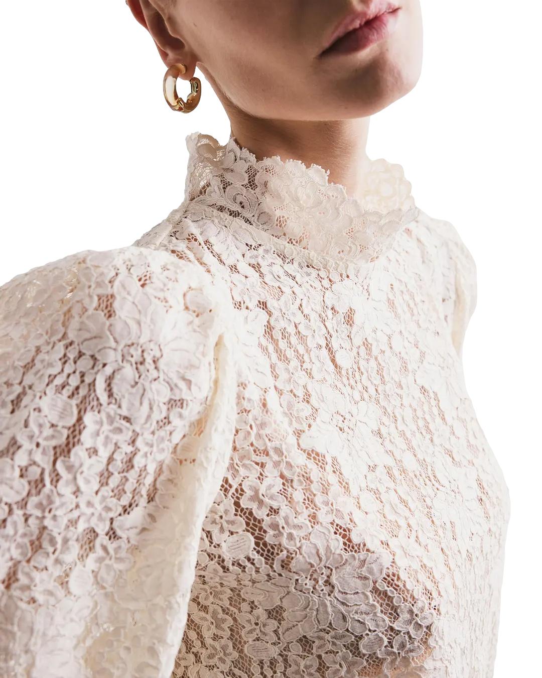 By TiMo Lace Blouse Bluse Off-White