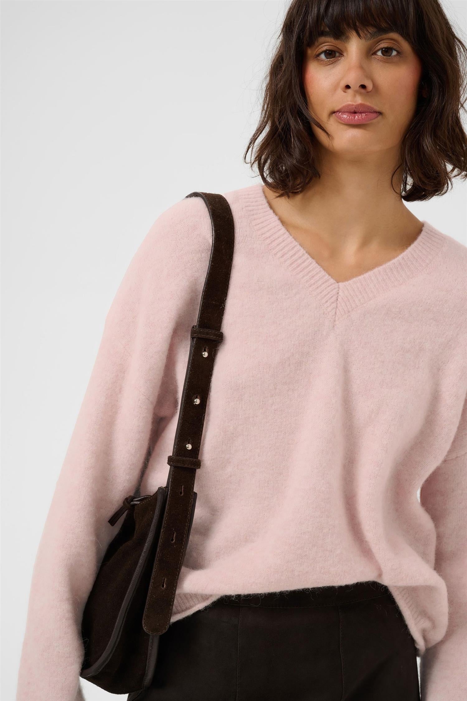 Part Two Chanillapw Pullover Genser Light Pink Melange