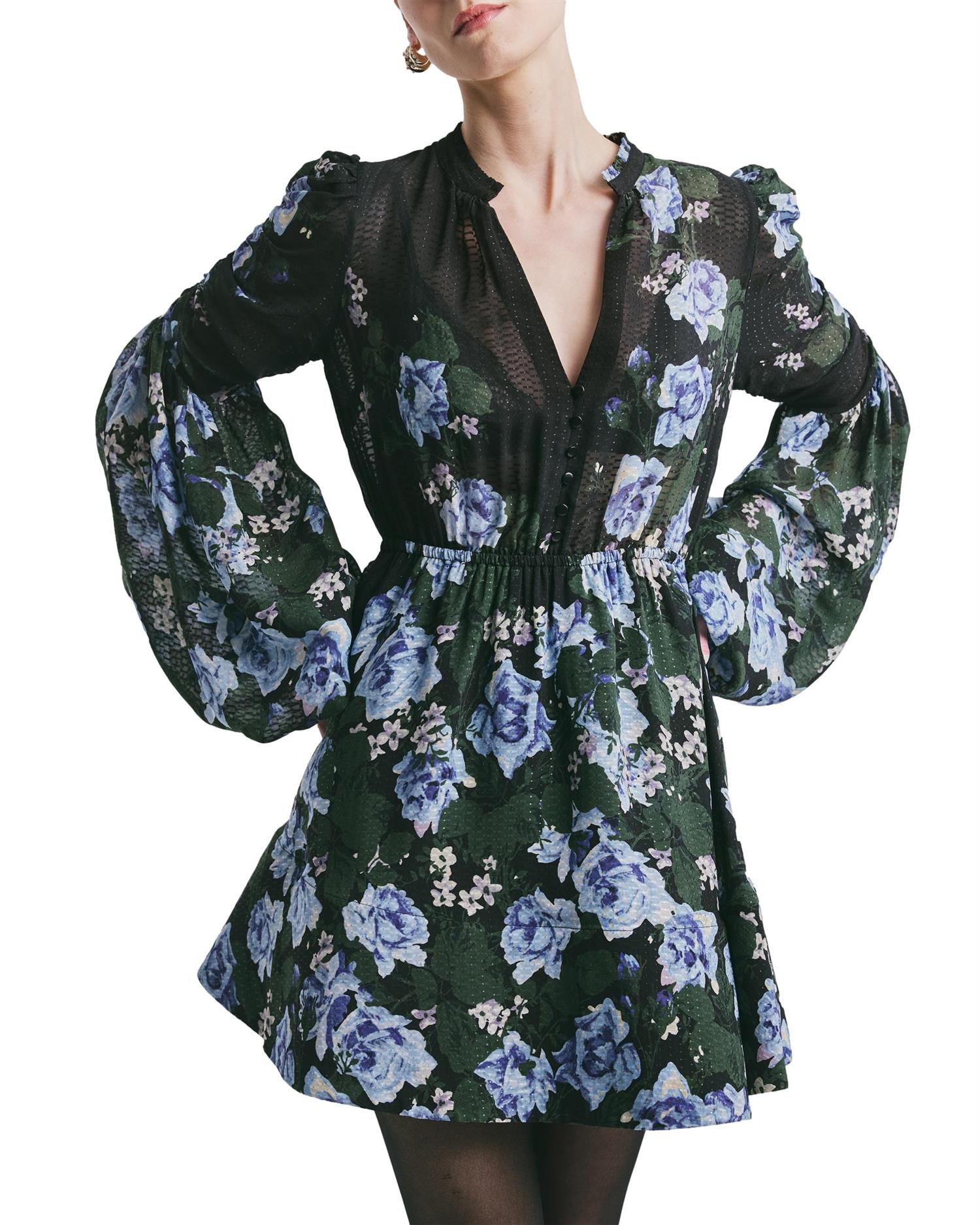 By TiMo Georgette V-Neck Dress Kjole Sort - chrismoa.no