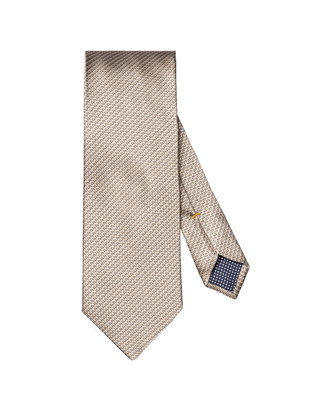Eton Micro Woven Cotton Silk Tie Slips Lys-Beige - chrismoa.no