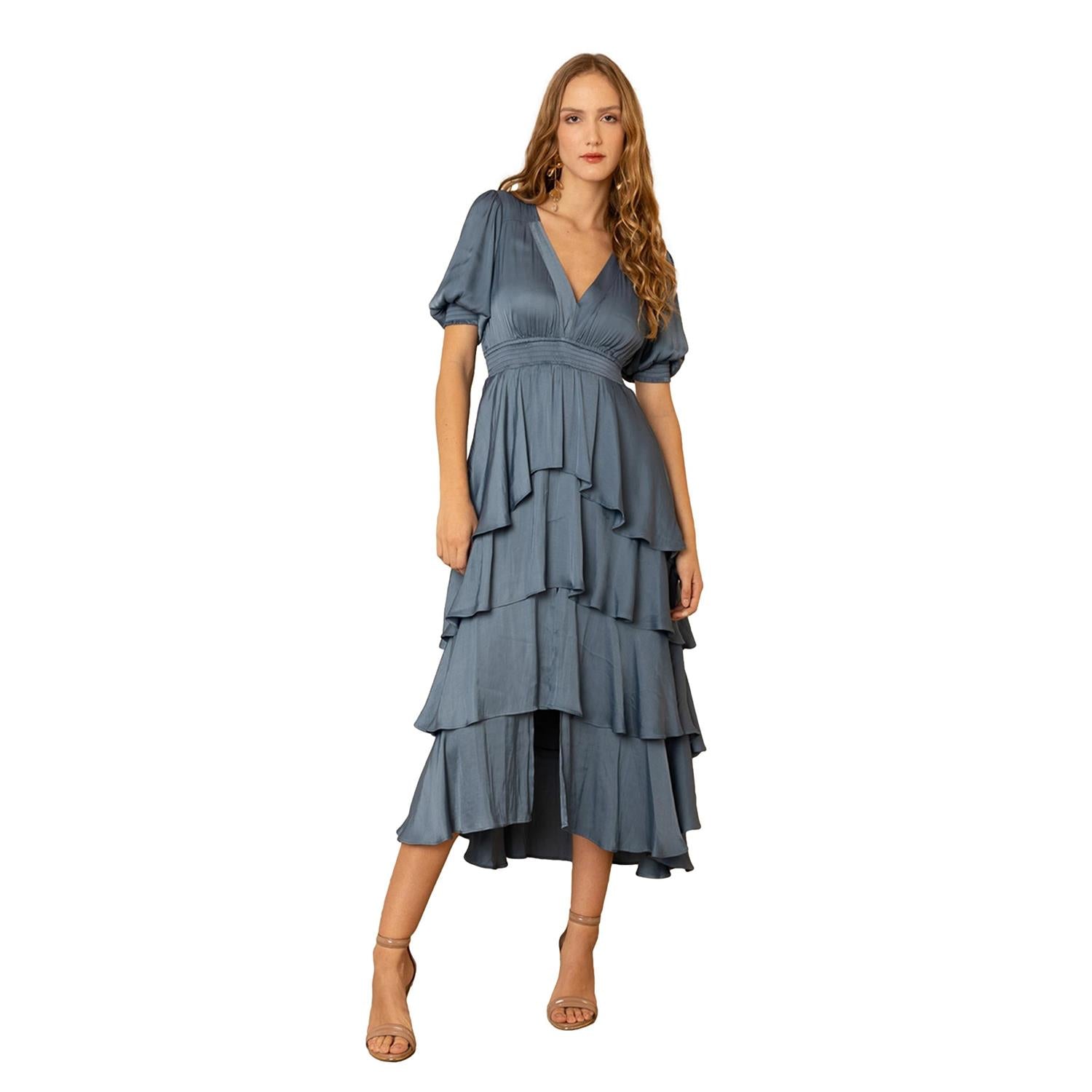 Hale Bob Milana Solid Dress Kjole Dueblå - chrismoa.no