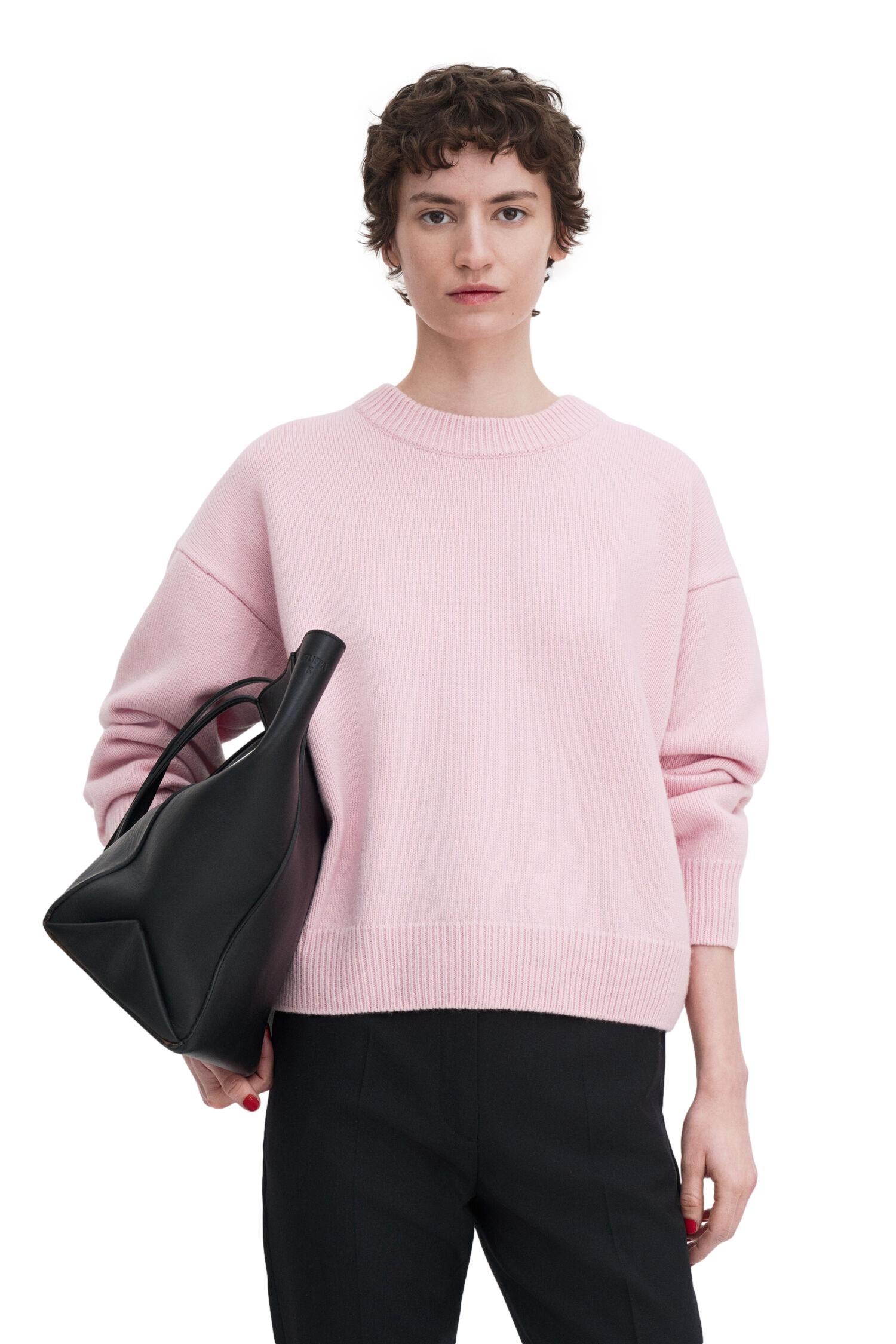 Filippa K Wool Cashmere Crewneck Sweater Genser Rosa
