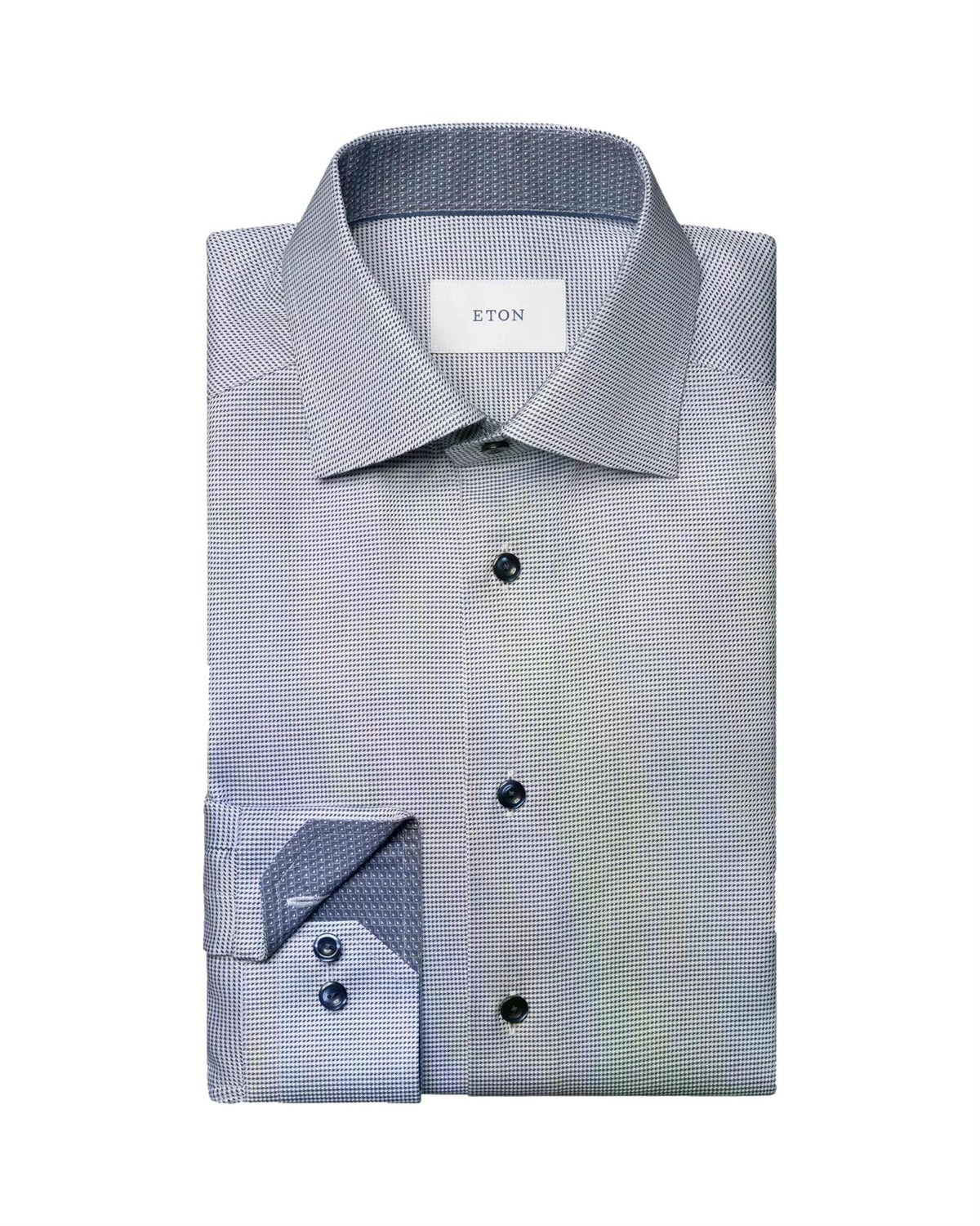Eton Semi-Solid Twill Shirt Contemporary Skjorte Ruter