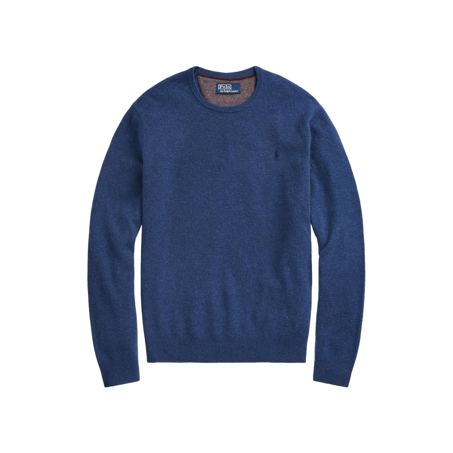 Polo Ralph Lauren Wool Crewneck Sweater Genser Marine - chrismoa.no