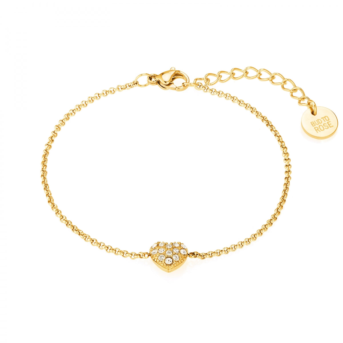 Bud to Rose Dawn Crystal Bracelet Clear/Gold Armbånd Gull