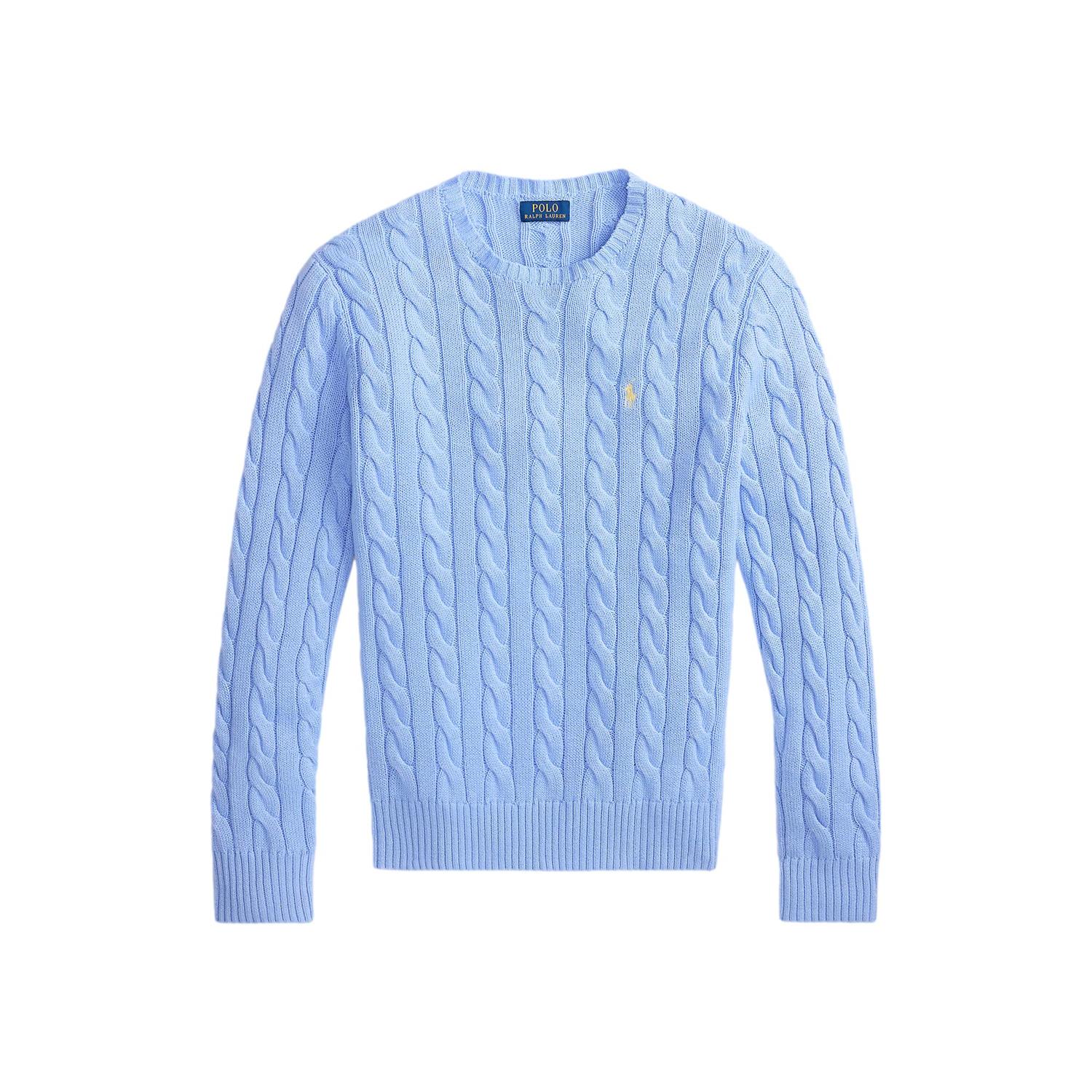 Polo Ralph Lauren Cable-Knit Cotton Sweater Genser Lyseblå - chrismoa.no