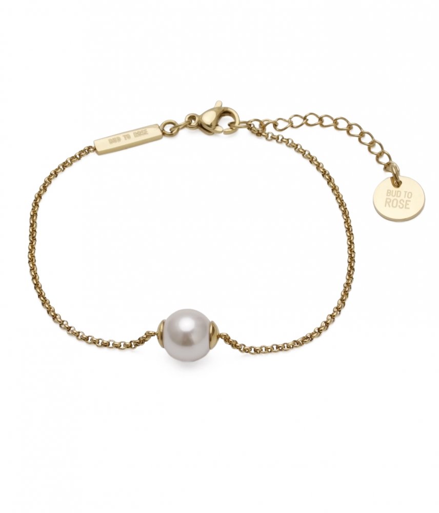Bud to Rose Shellpearl Bracelet Gold Armbånd Gull