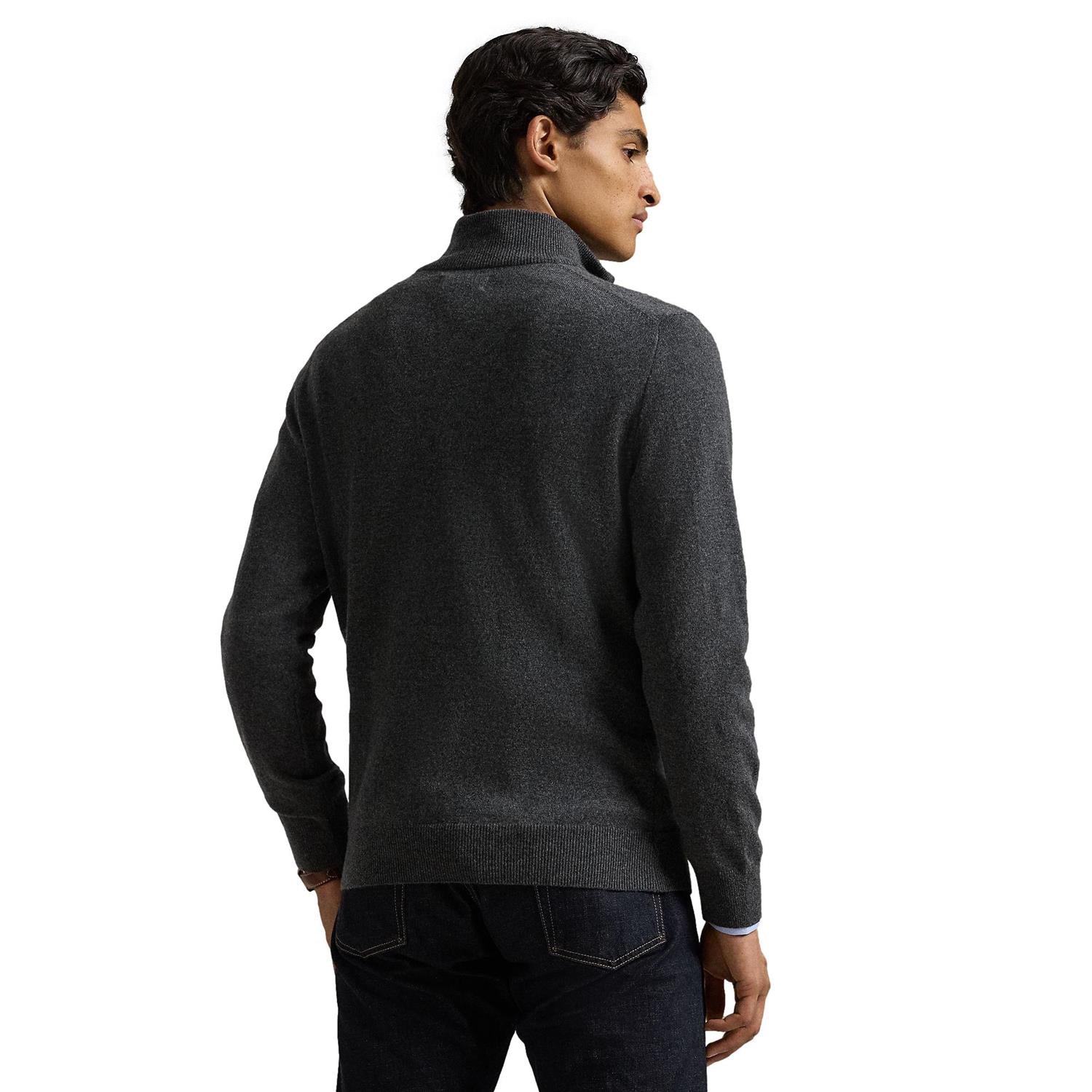 Polo Ralph Lauren Wool Quarter-Zip Sweater Genser Koksgrå