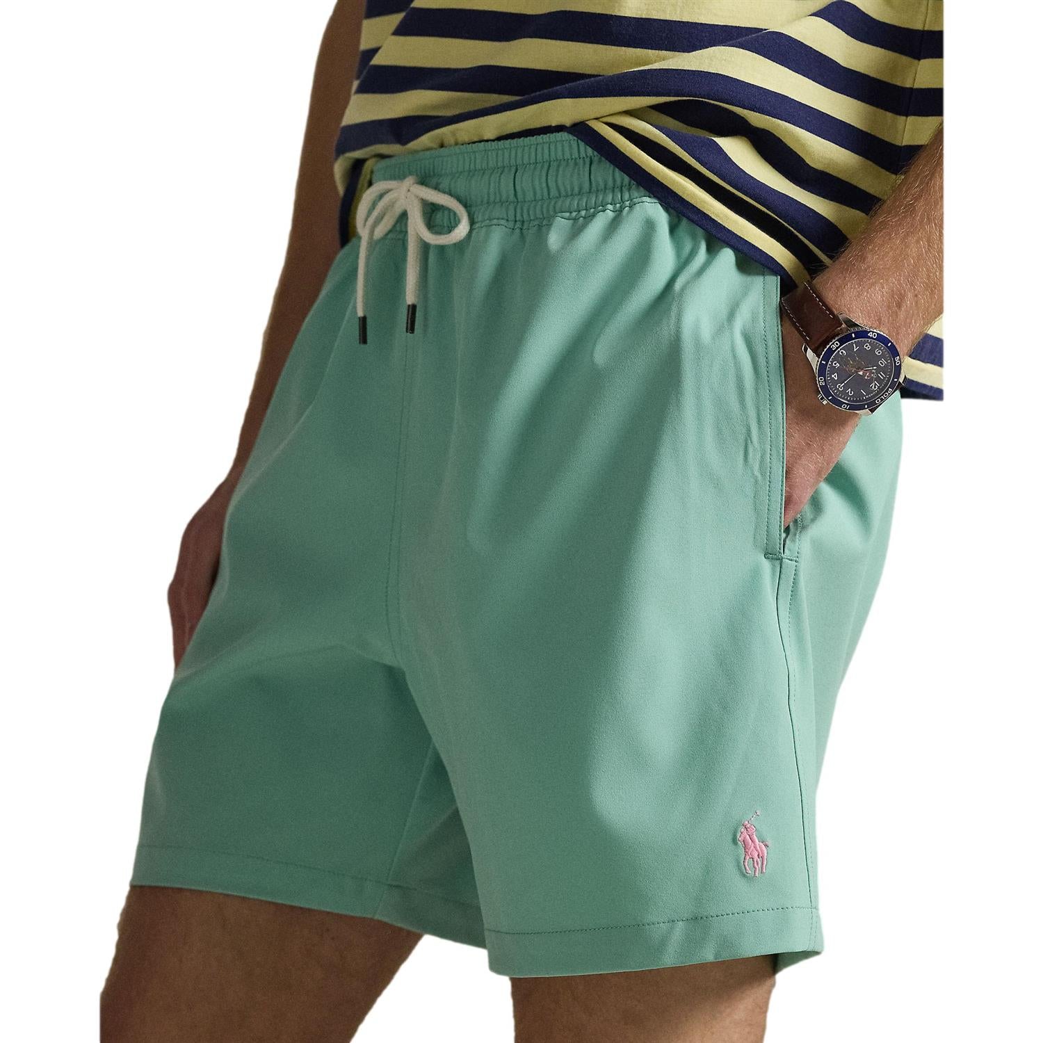 Polo Ralph Lauren 5.75-Inch Traveler Classic Swim Trunk Badeshorts Turkis - chrismoa.no