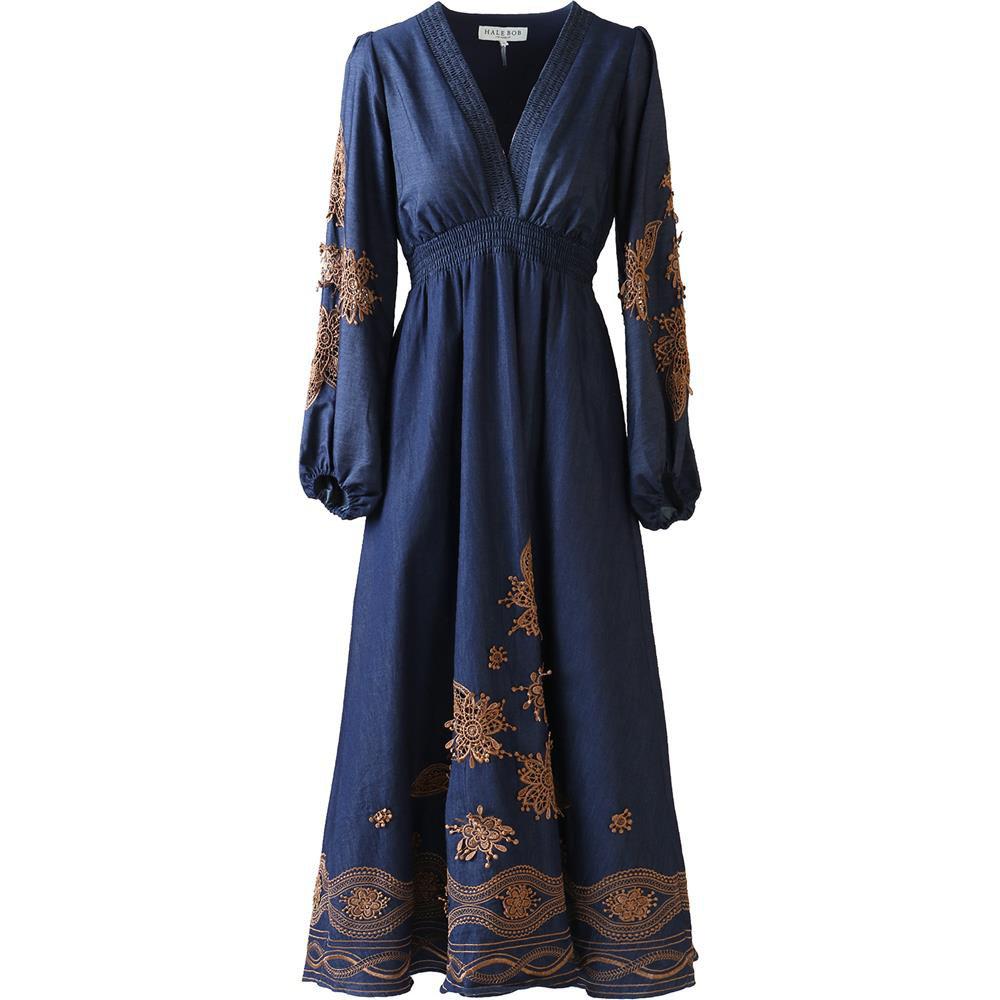 Hale Bob Paulina Cotton Dress Kjole Blå