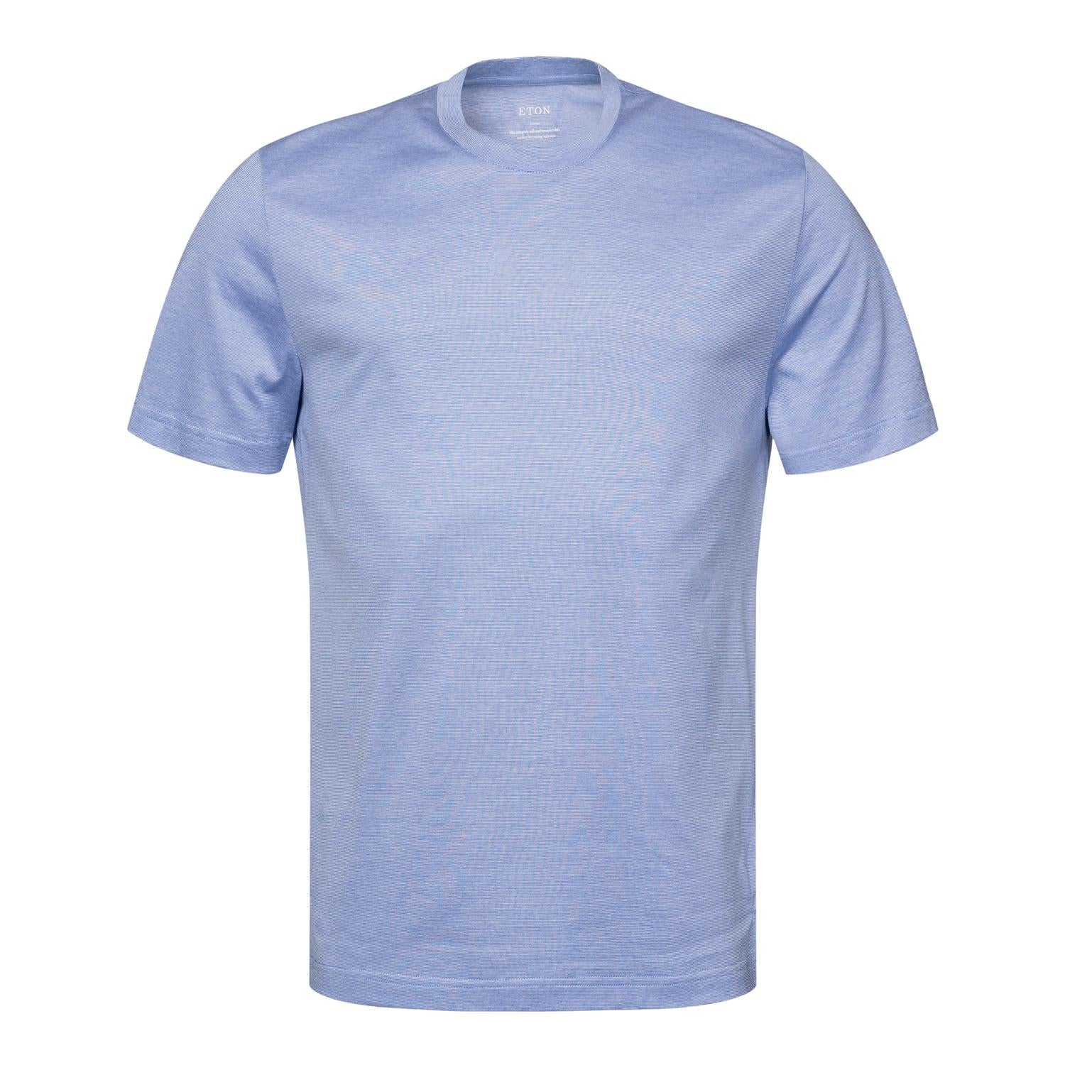 Eton Navy Cotton Single Jersey T-shirt T-Shirt Lyseblå - chrismoa.no