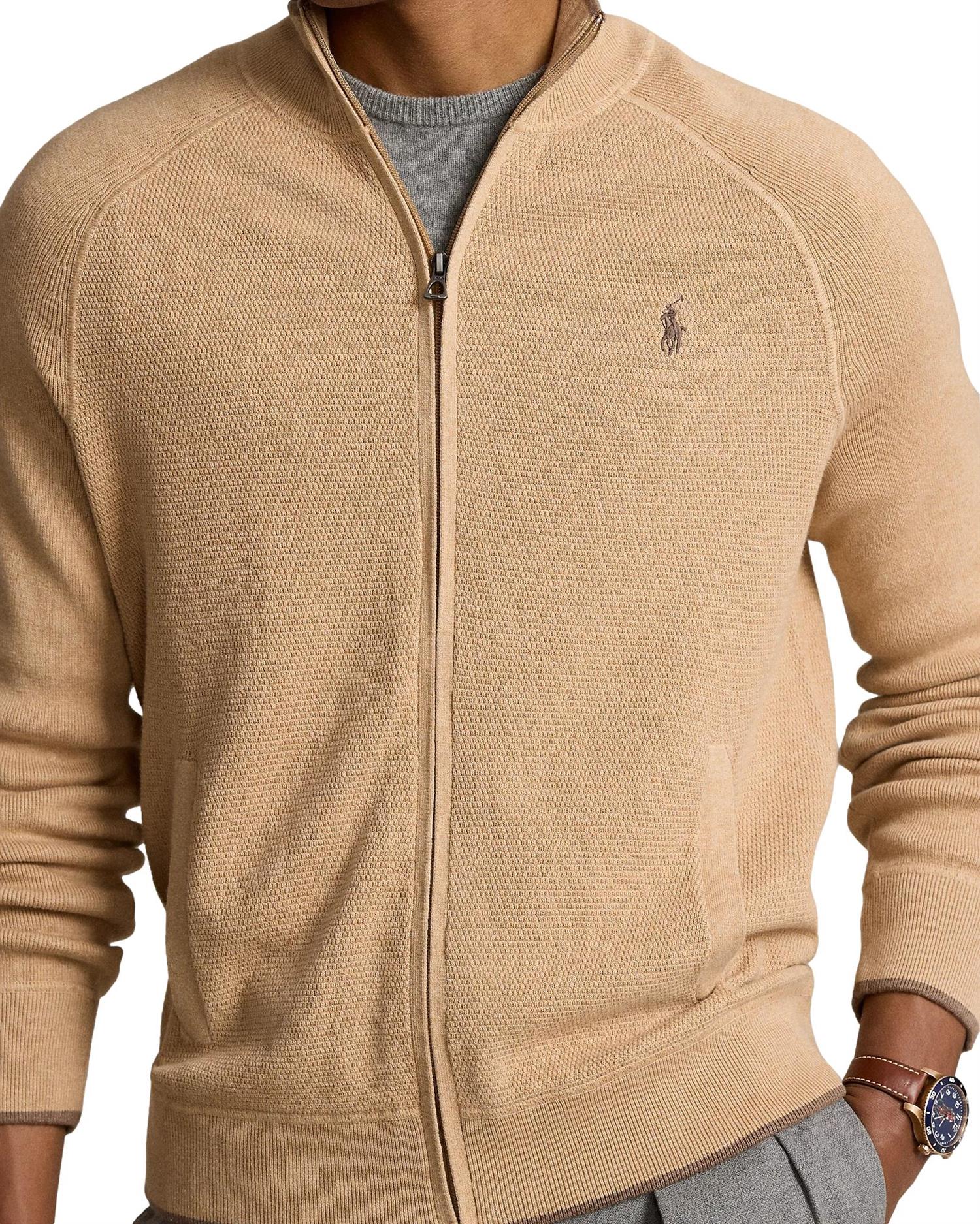 Polo Ralph Lauren Long Sleeve Full-zip Genser Brun - chrismoa.no