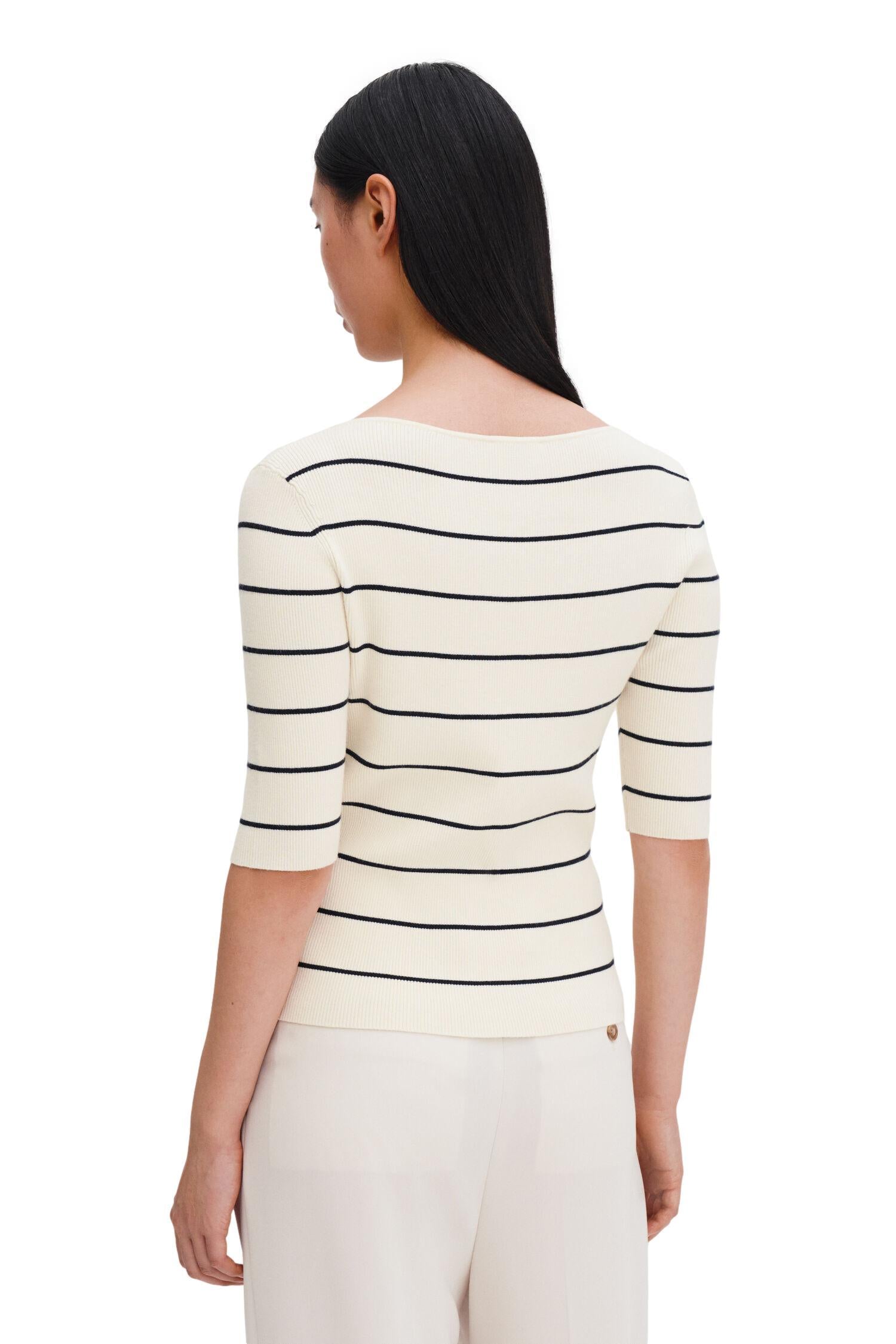 Filippa K Boatneck Rib Top Genser Striper - chrismoa.no