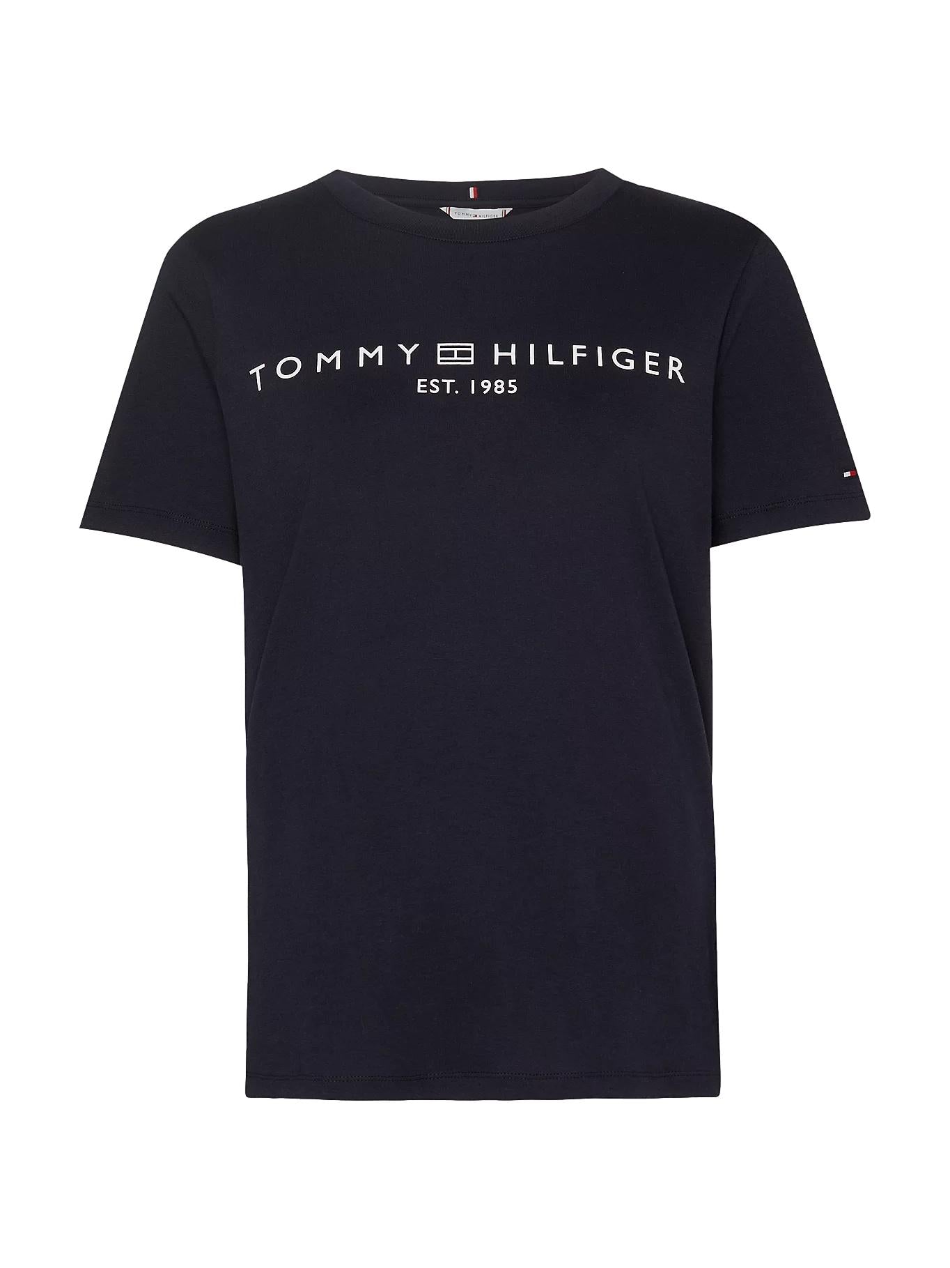 Tommy Hilfiger Logo Crew Neck T-Shirt T-Shirt Marine