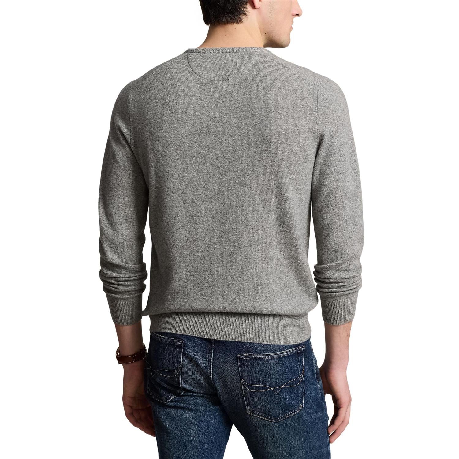 Polo Ralph Lauren Wool Crewneck Sweater Genser Grå - chrismoa.no