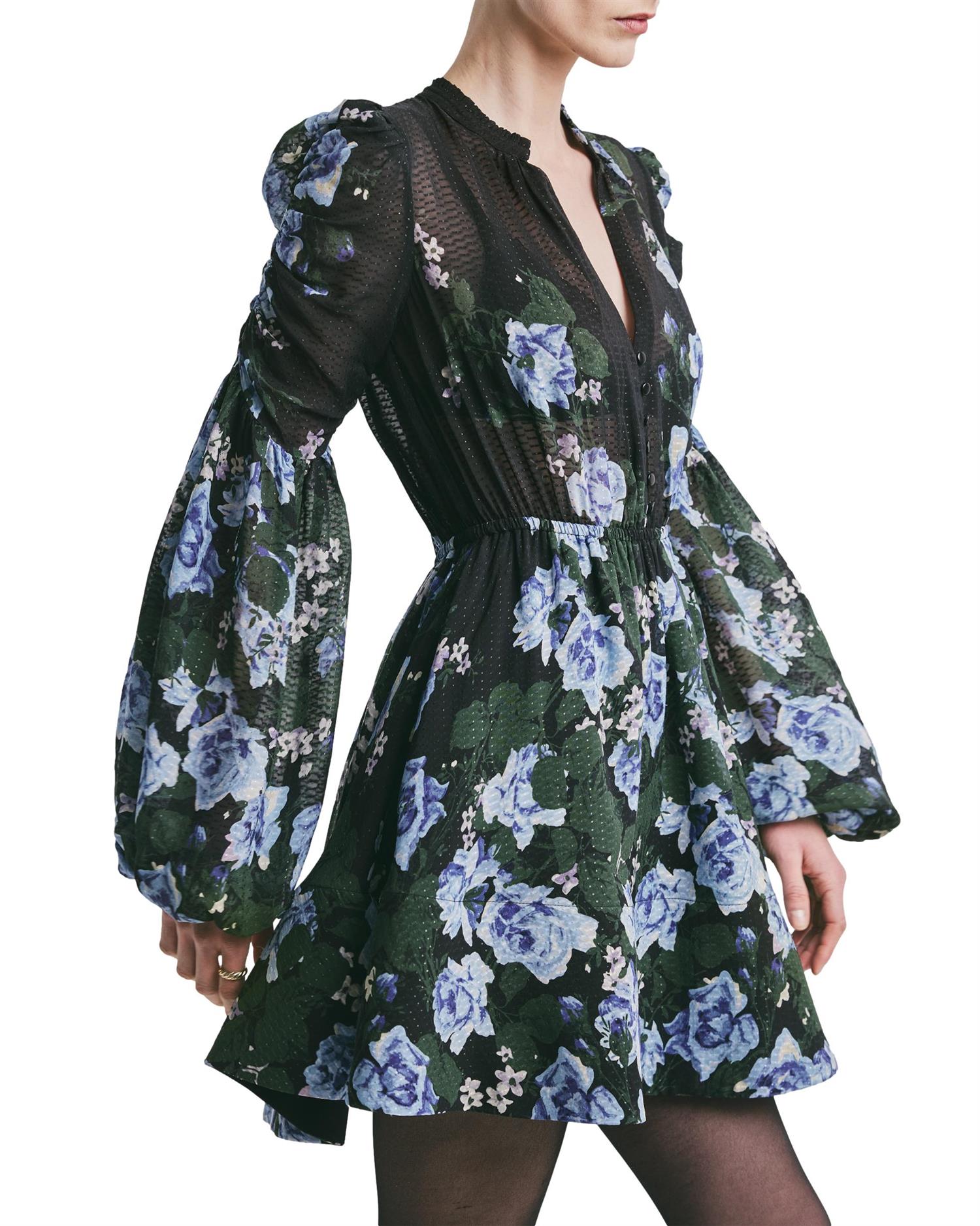 By TiMo Georgette V-Neck Dress Kjole Sort - chrismoa.no