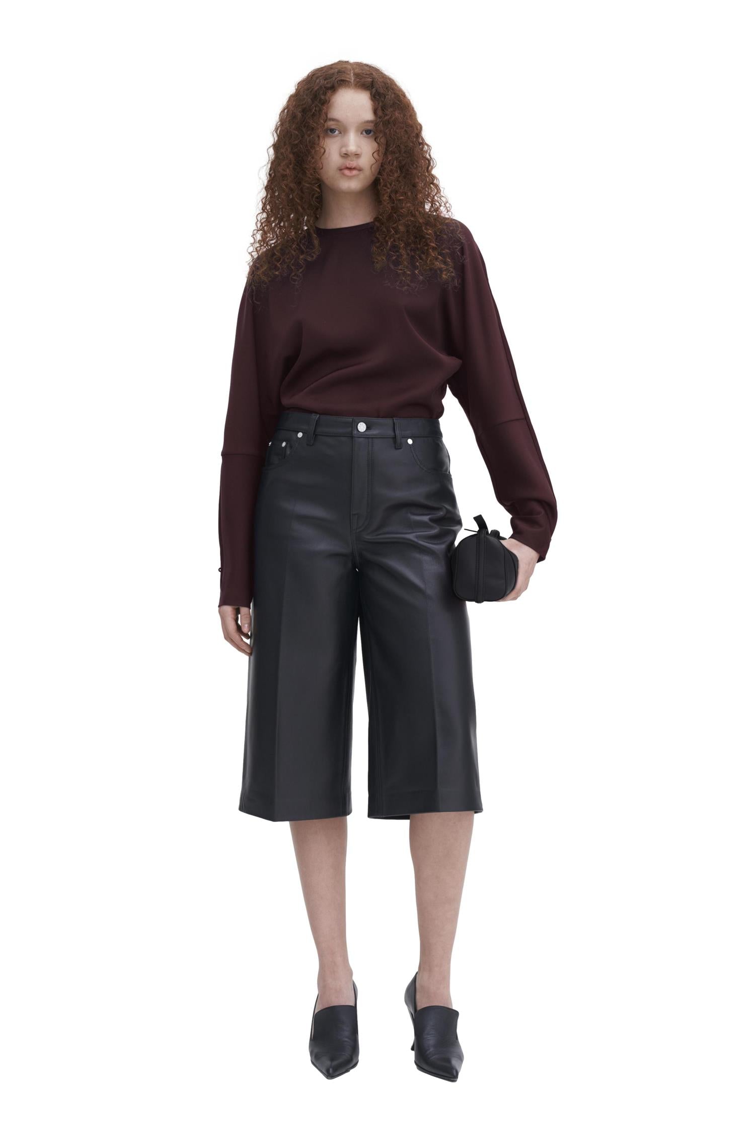 Filippa K Batwing Top Bluse Burgunder