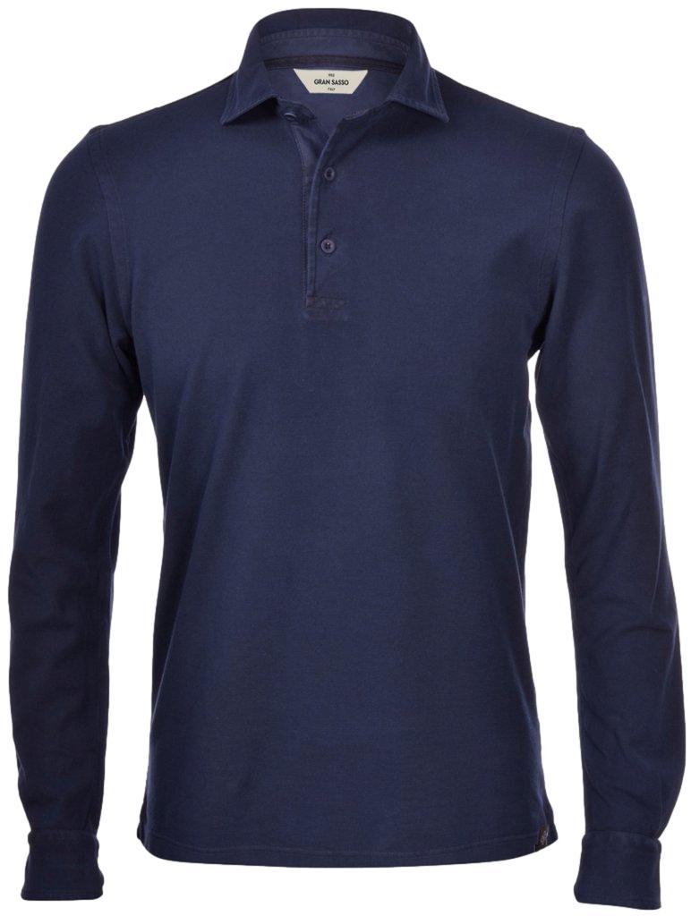 Gran Sasso Polo Longsleeve Shirt Skjorte Marine