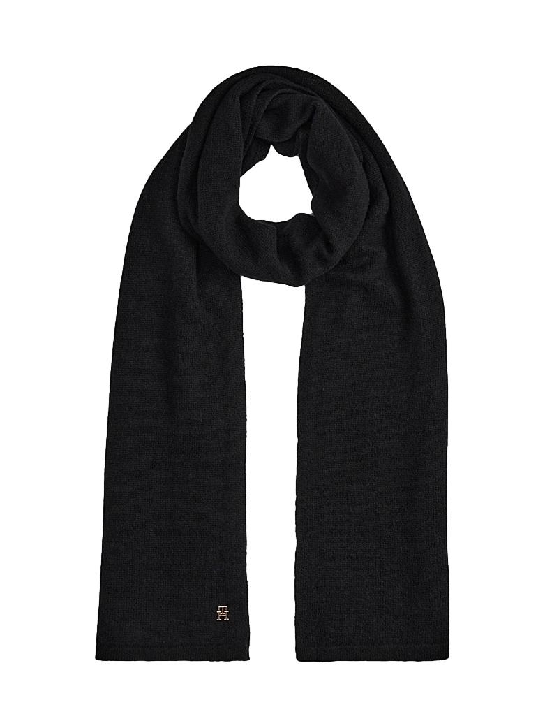 Tommy Hilfiger TH CASHMERE SCARF Skjerf Sort - chrismoa.no