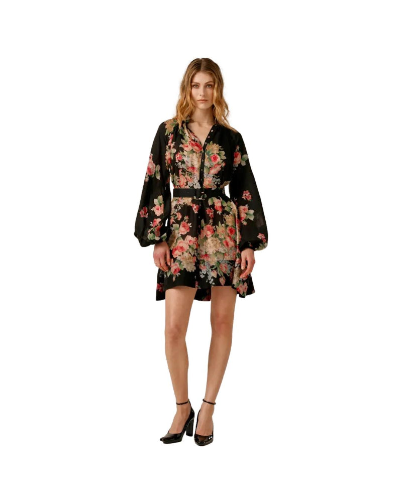 By TiMo Cupro Button - Down Dress Kjole Blomster