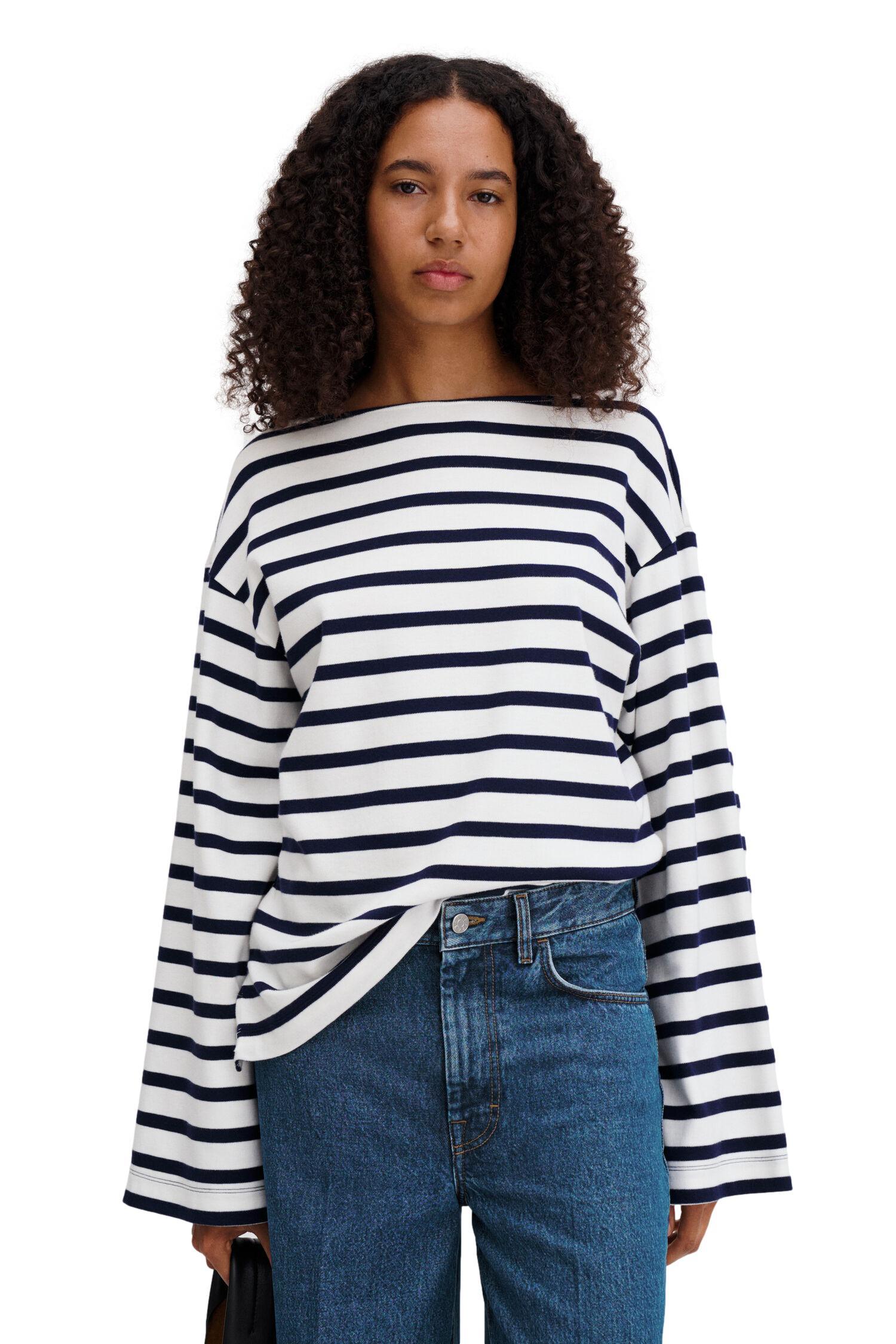 Filippa K Cotton Mariner Top Genser Striper - chrismoa.no