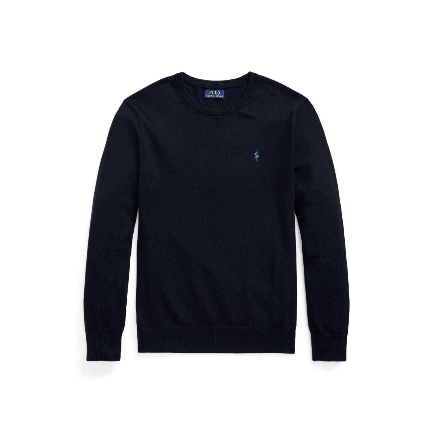 Polo Ralph Lauren Cotton/Cashmere Crew Neck Genser Marine - chrismoa.no