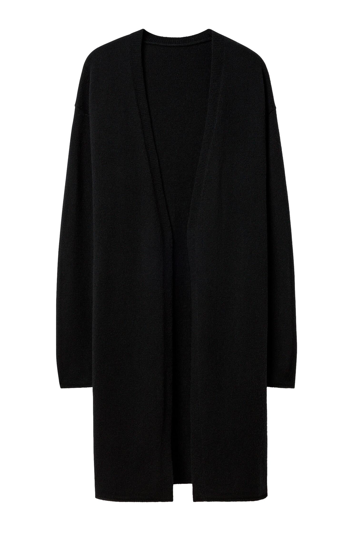 Filippa K Wool Cashmere Long Cardigan Genser Sort