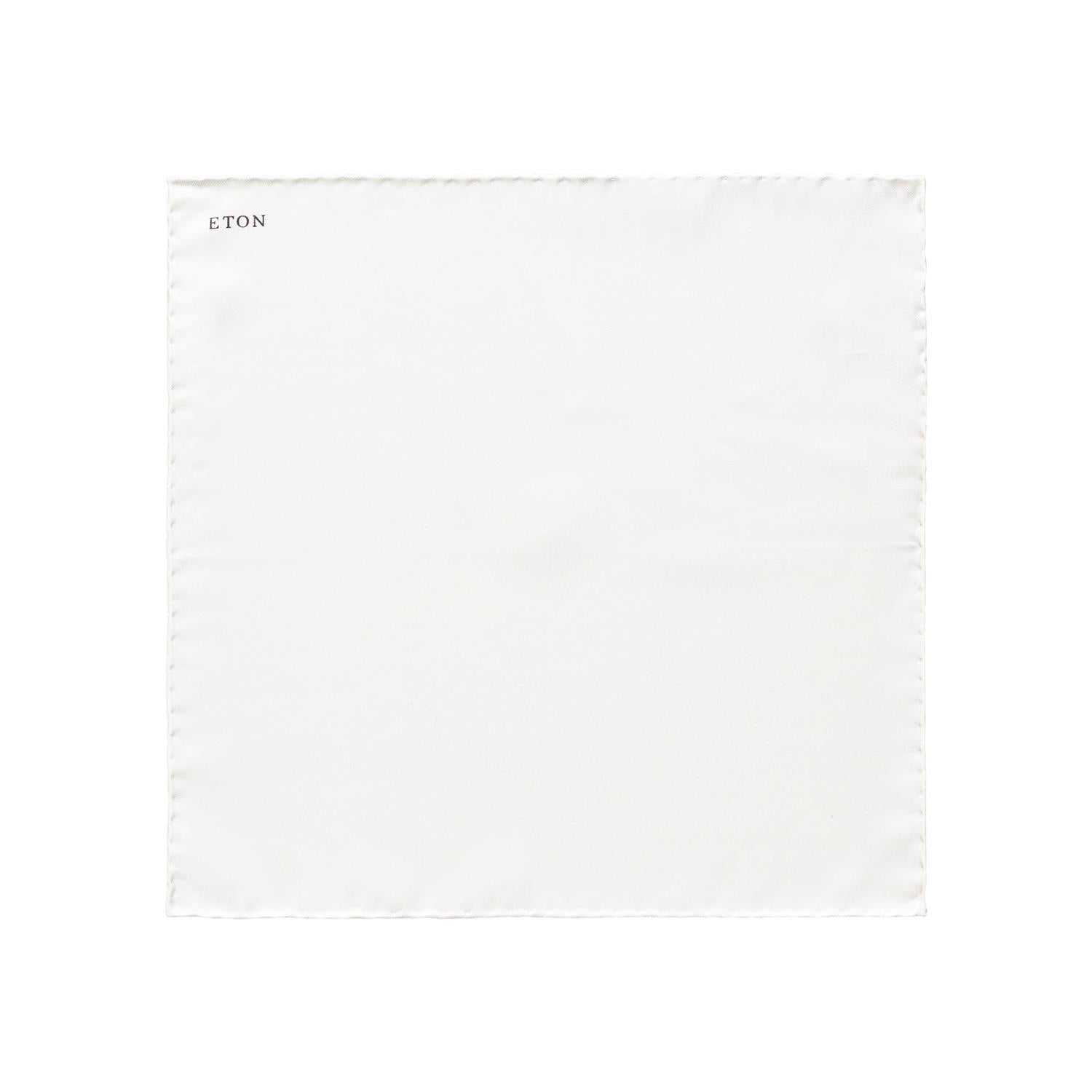 Eton White Silk Pocket Square Tørkle Hvit - chrismoa.no