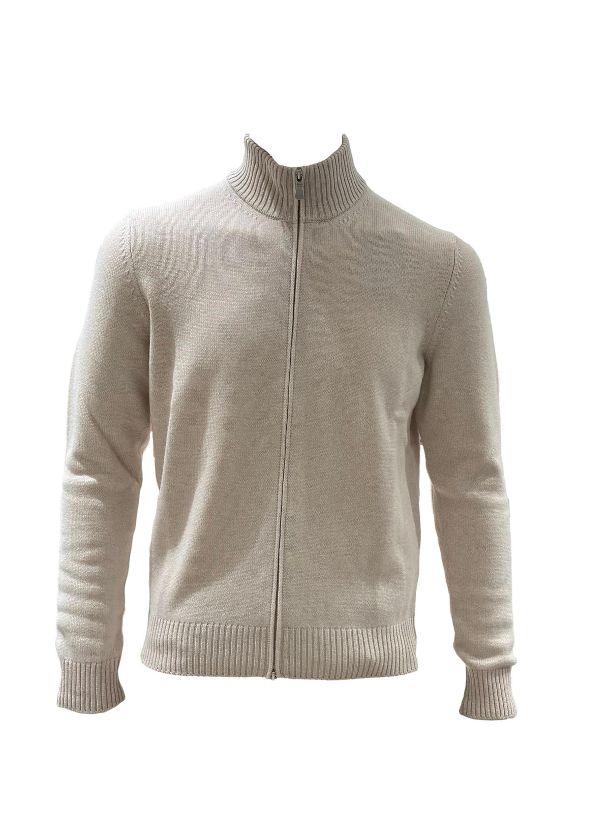 Gran Sasso Giubbino Zip Genser Beige