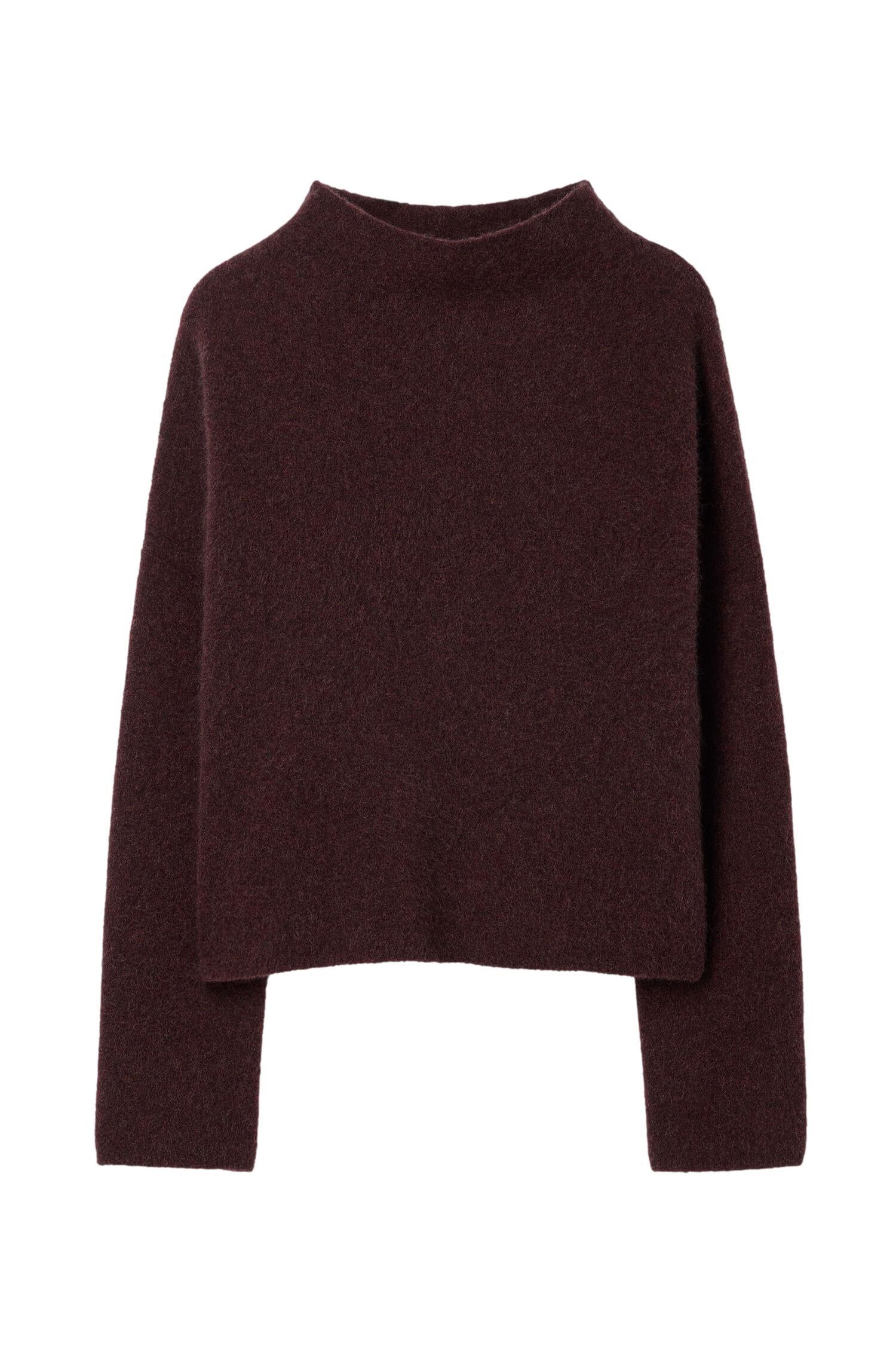 Filippa K Mika Yak Funnelneck Sweater Genser Burgunder - chrismoa.no