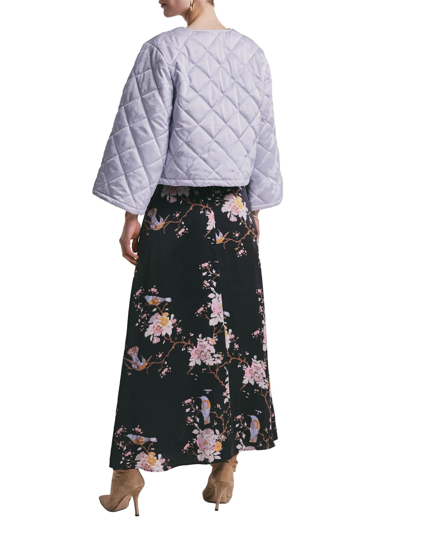 By TiMo Satin Skirt Skjørt Sort