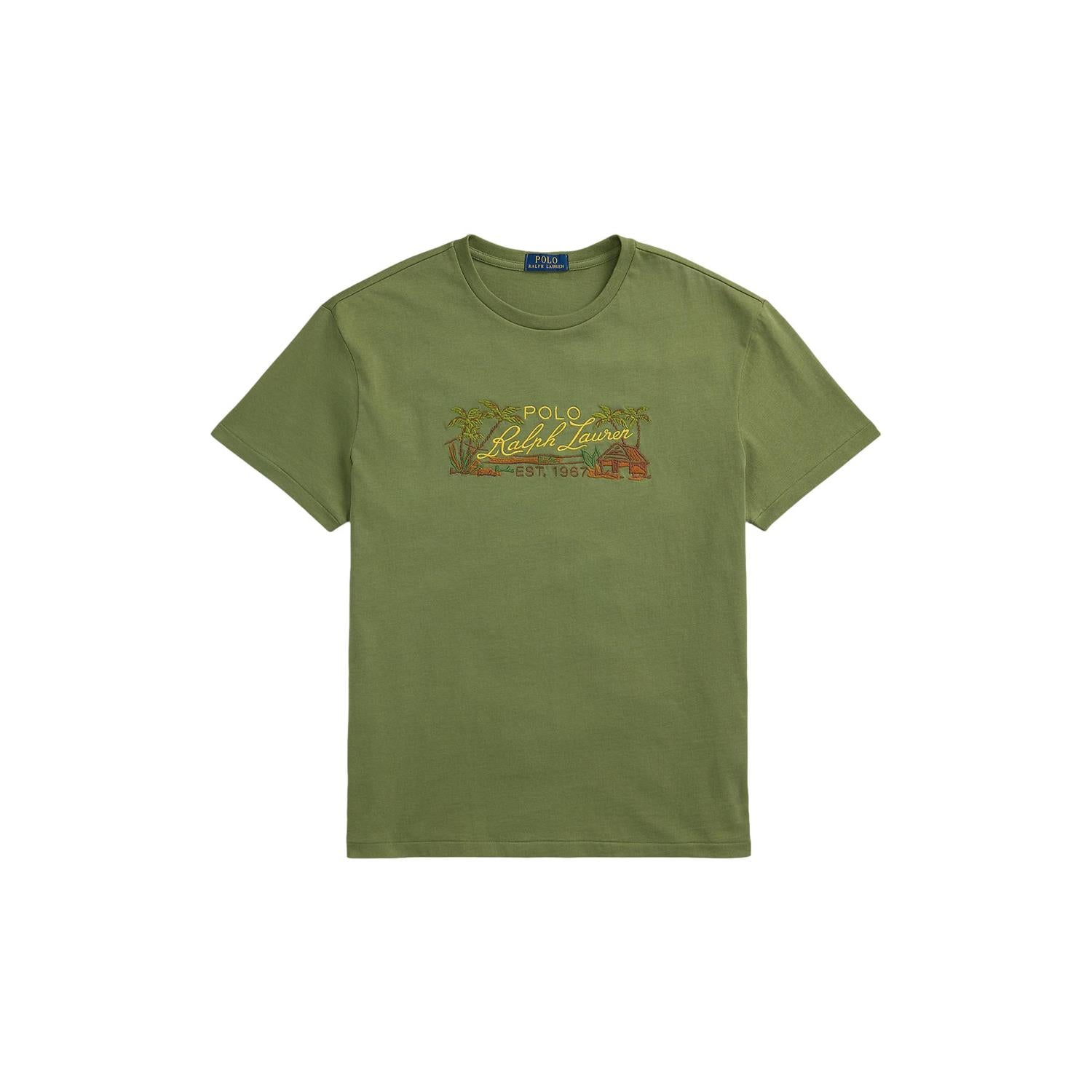 Polo Ralph Lauren CLASSIC FIT EMBROIDERED JERSEY T-SHIRT T-Shirt Grønn - chrismoa.no