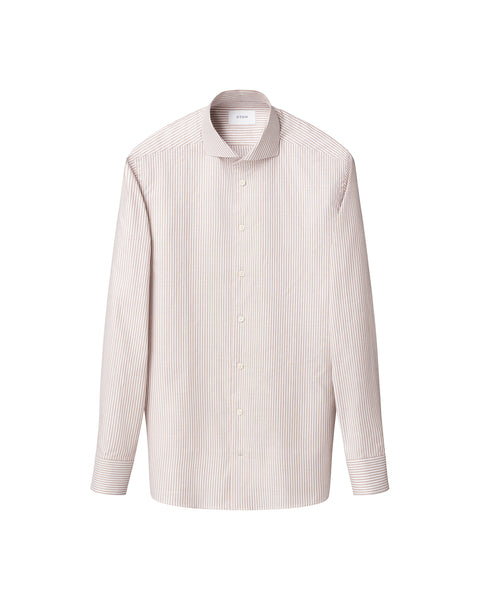 Eton Bengal Striped Signature oxford shirt Skjorte Lys-Beige - chrismoa.no