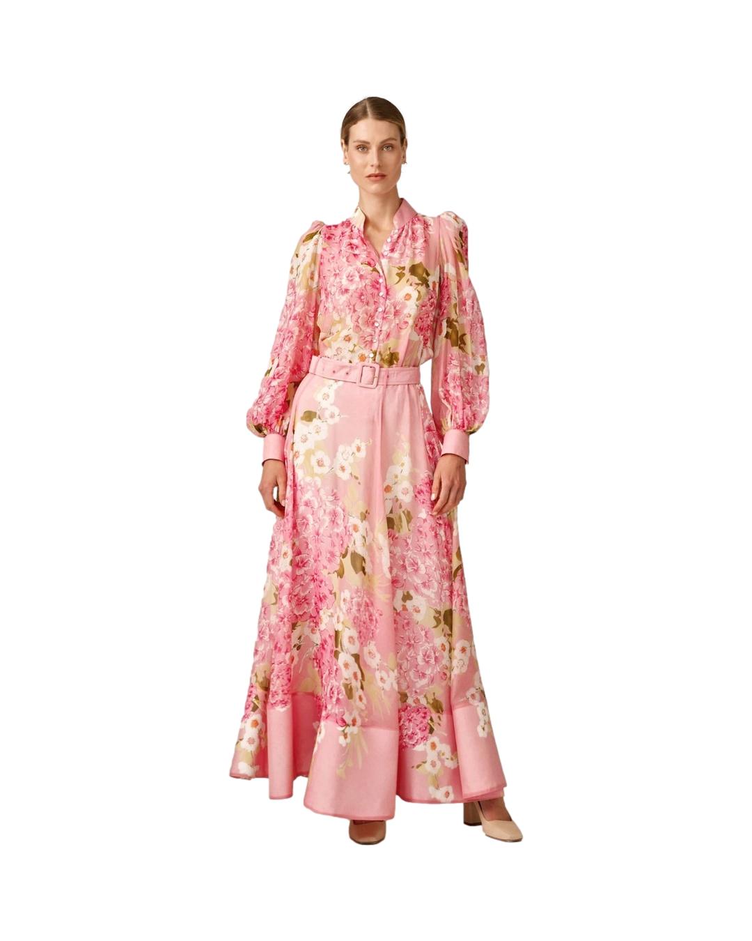 By TiMo Organza Maxi Skirt Skjørt Rosa - chrismoa.no