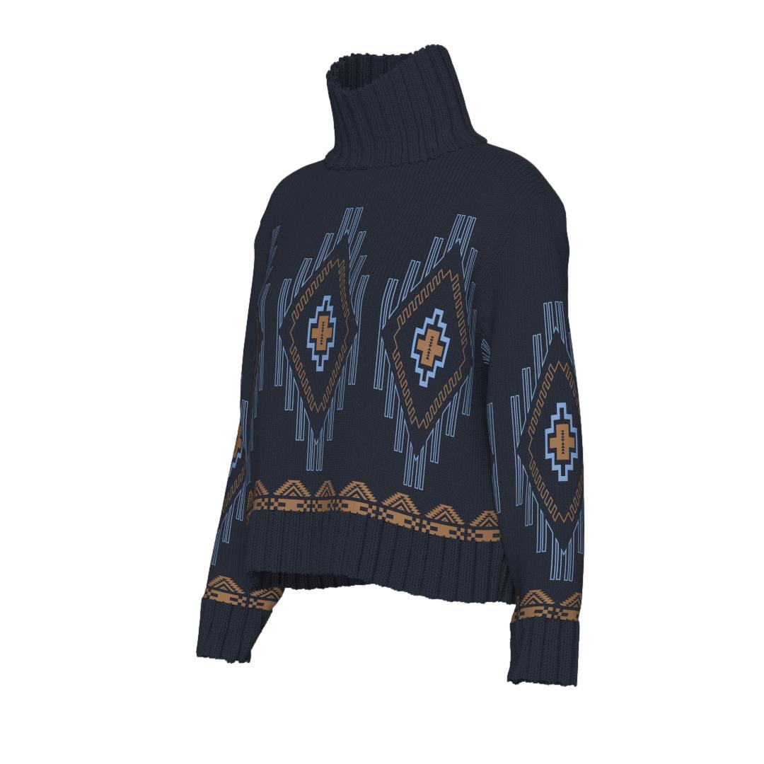 We Norwegians Kautokeino Sweater Women Genser Marine - chrismoa.no
