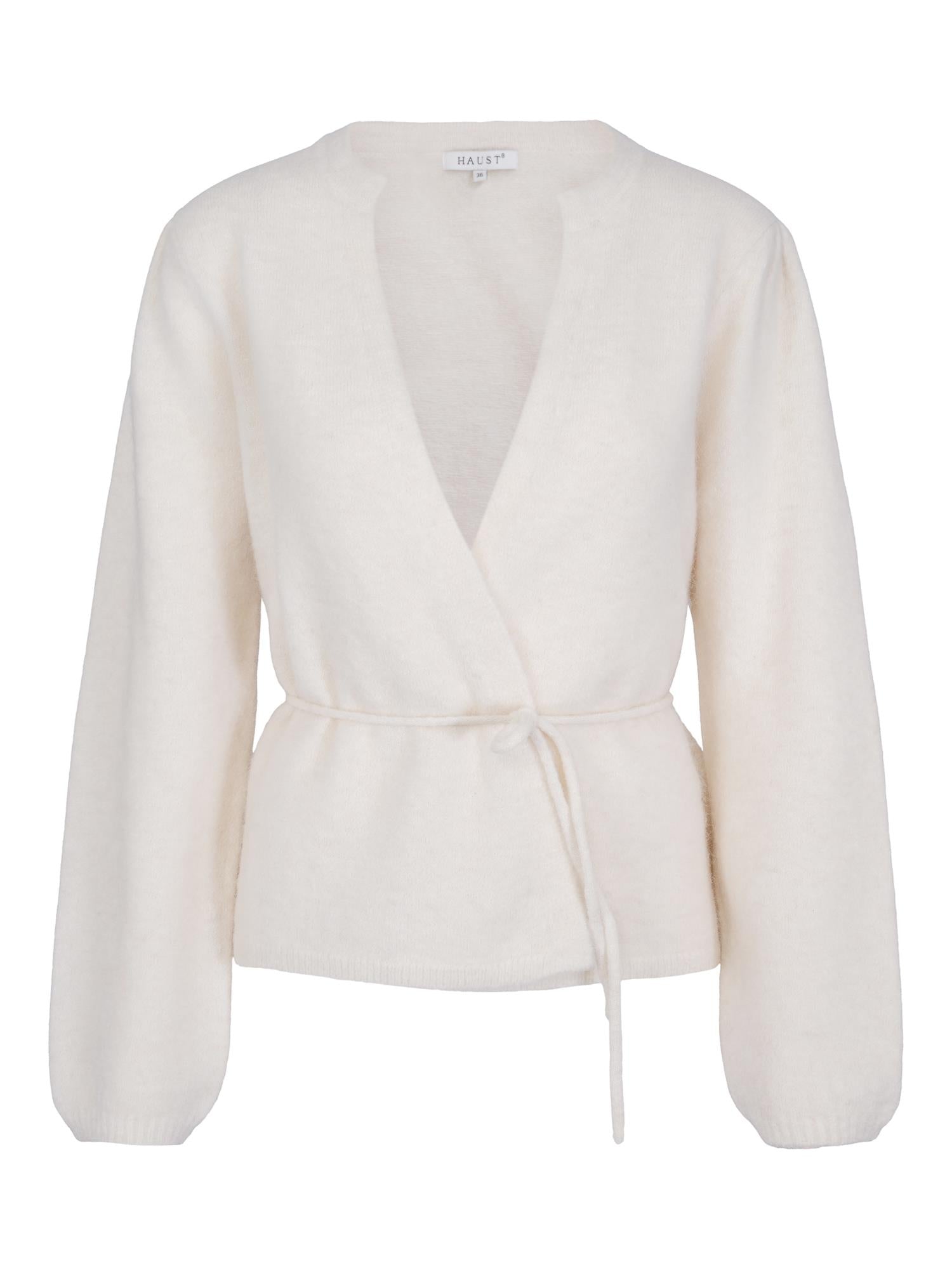 Haust Belt Cardigan Genser Cream - chrismoa.no
