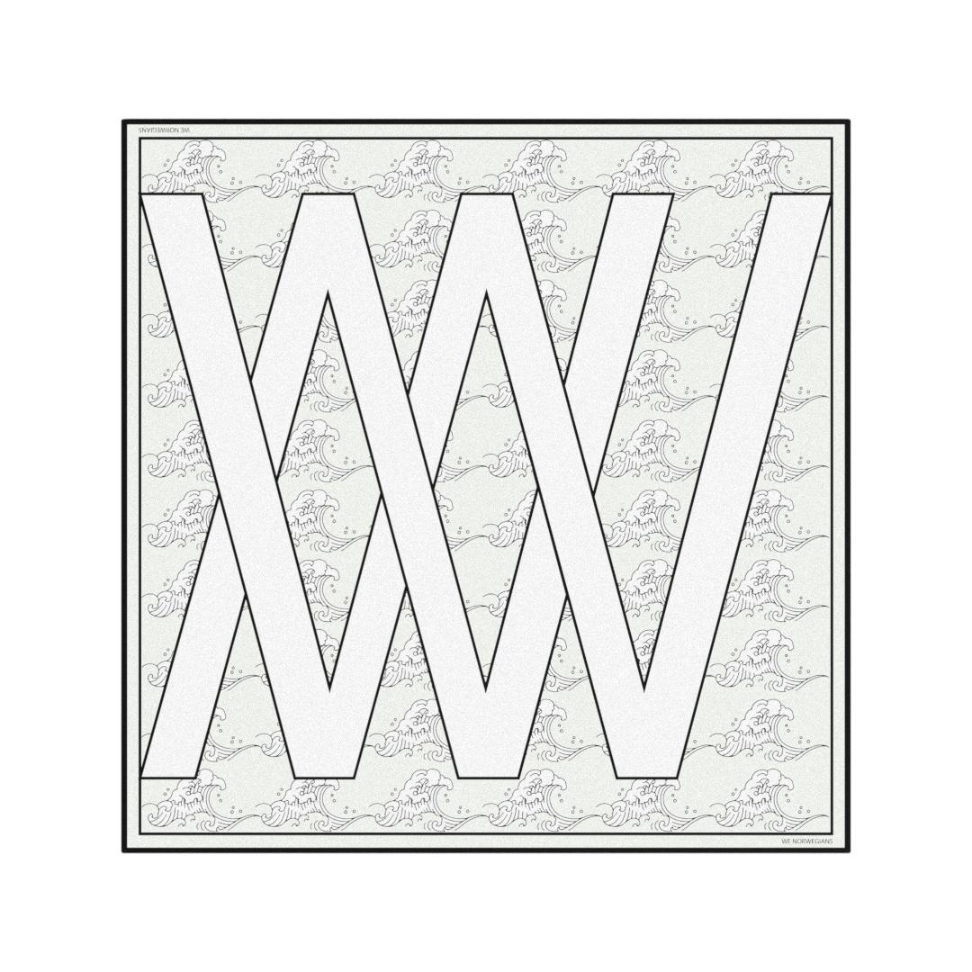 We Norwegians Wavy Silk Scarf Tilbehør Hvit - chrismoa.no