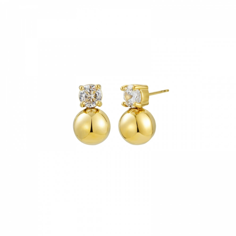 Bud to Rose Stella Bead Small Earring Gold Øredobber Gull