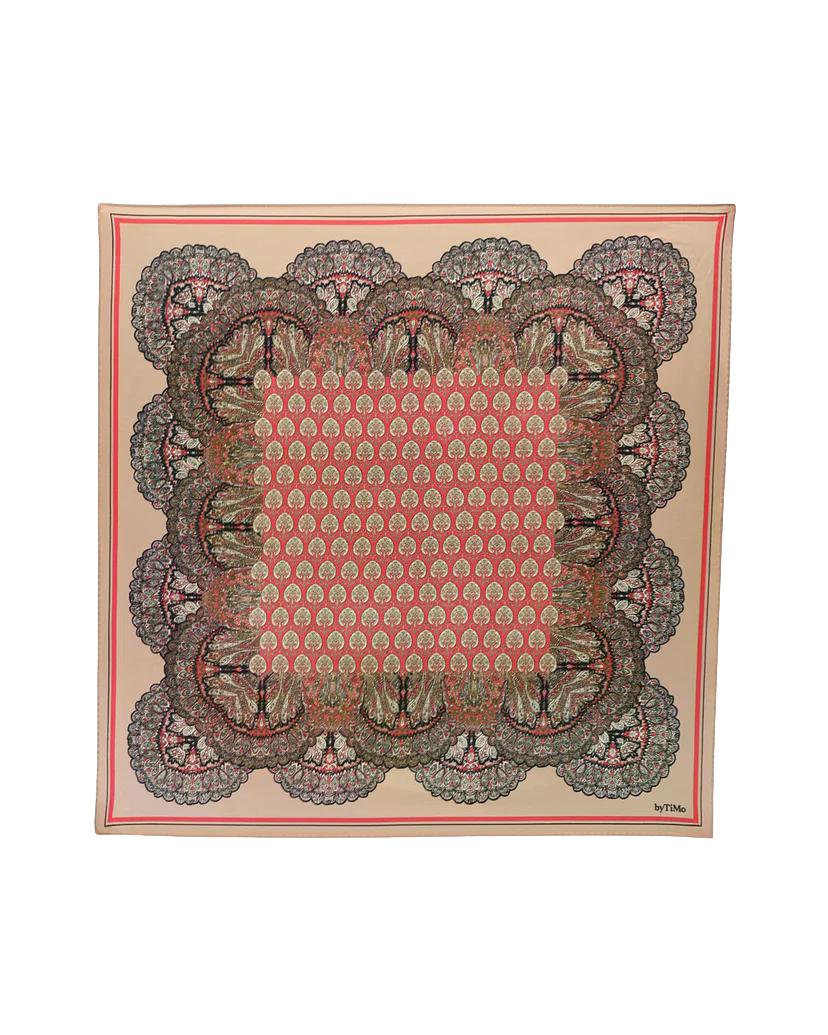 By TiMo Autumn Paisely Silk Scarf Skjerf Multi