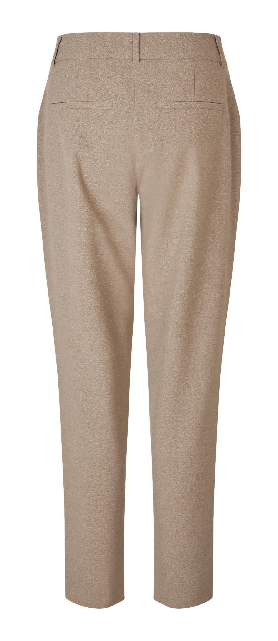 Beige Five Units KaisaFV bukse med rette passform og lommer, vist på modell foran en nøytral bakgrunn.
