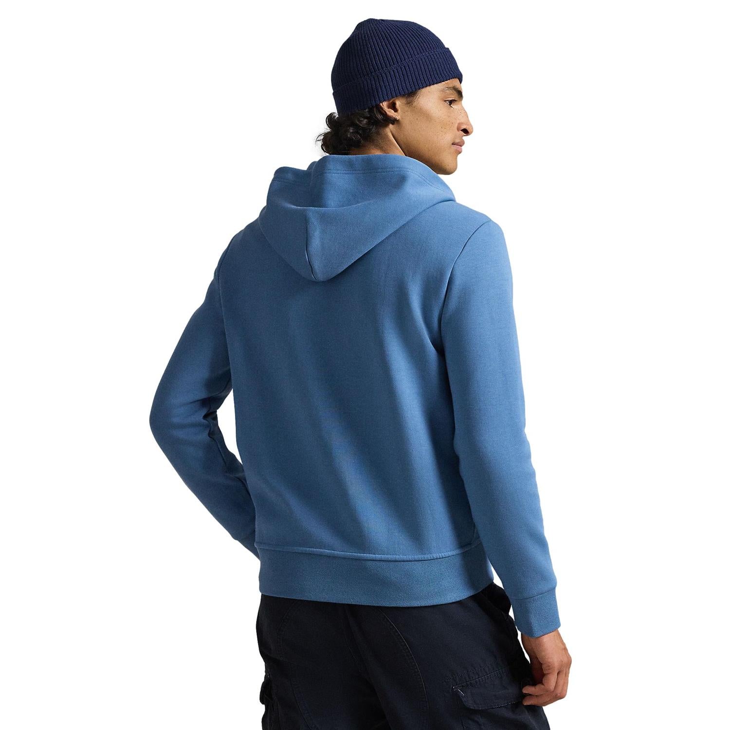 Polo Ralph Lauren Double-Knit Full-Zip Hoodie Genser Lyseblå - chrismoa.no