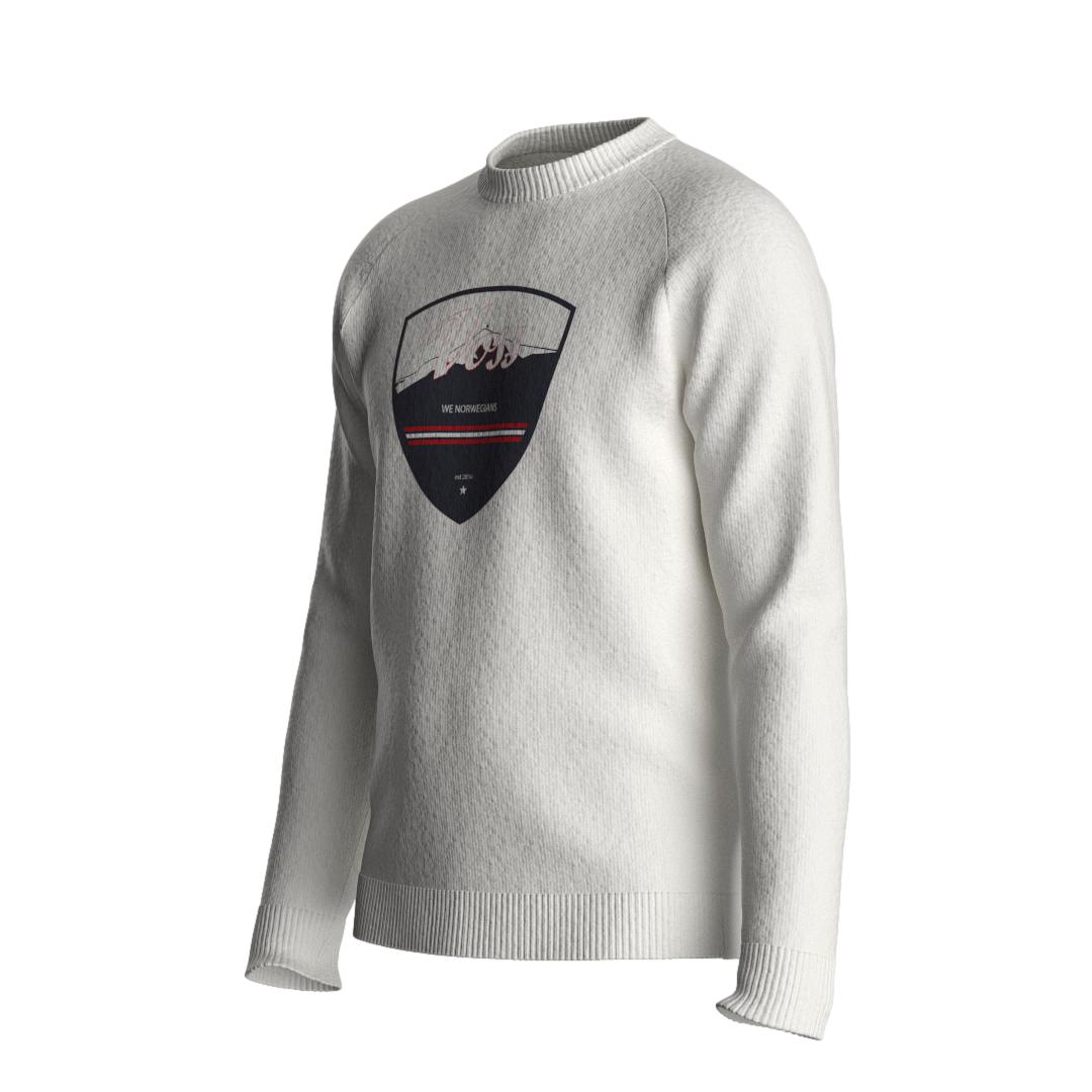 We Norwegians Afterski Crewneck Men Genser Off-White - chrismoa.no