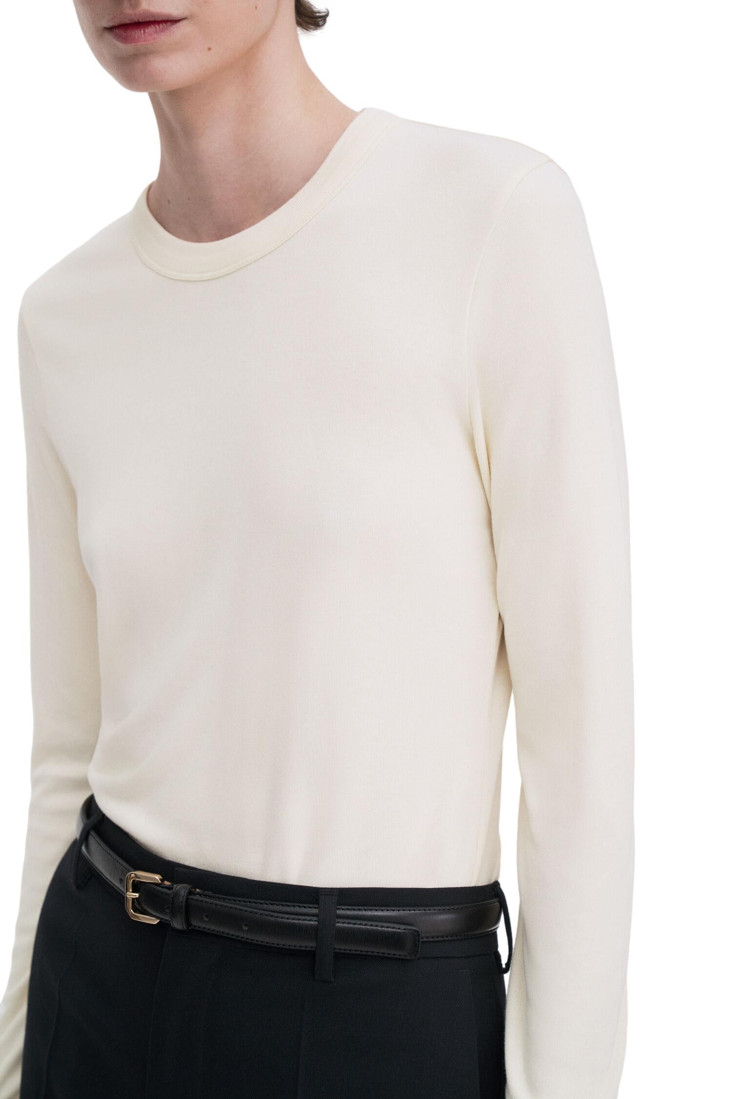 Filippa K Soft Ribbed Jerseey Top Genser Off White