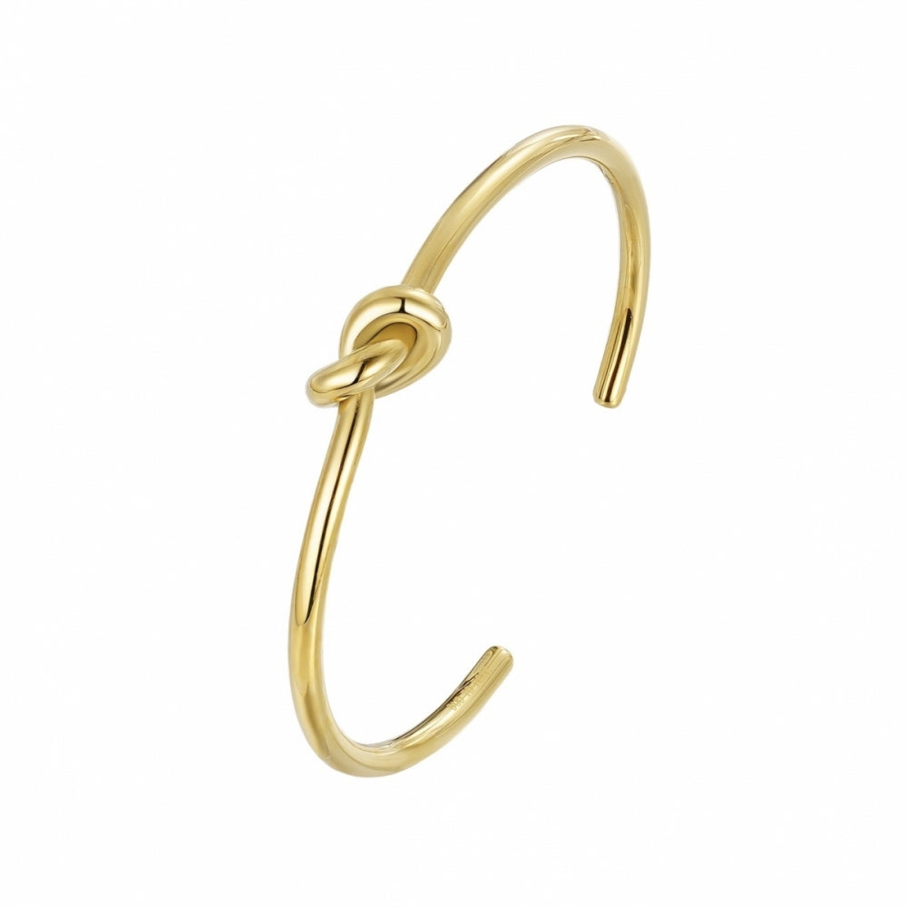 Bud to Rose Knot Bangle Gold Armbånd Gull - chrismoa.no
