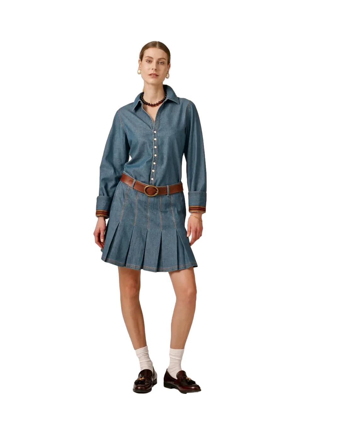 By TiMo Denim Mini Skirt Skjørt Denim - chrismoa.no