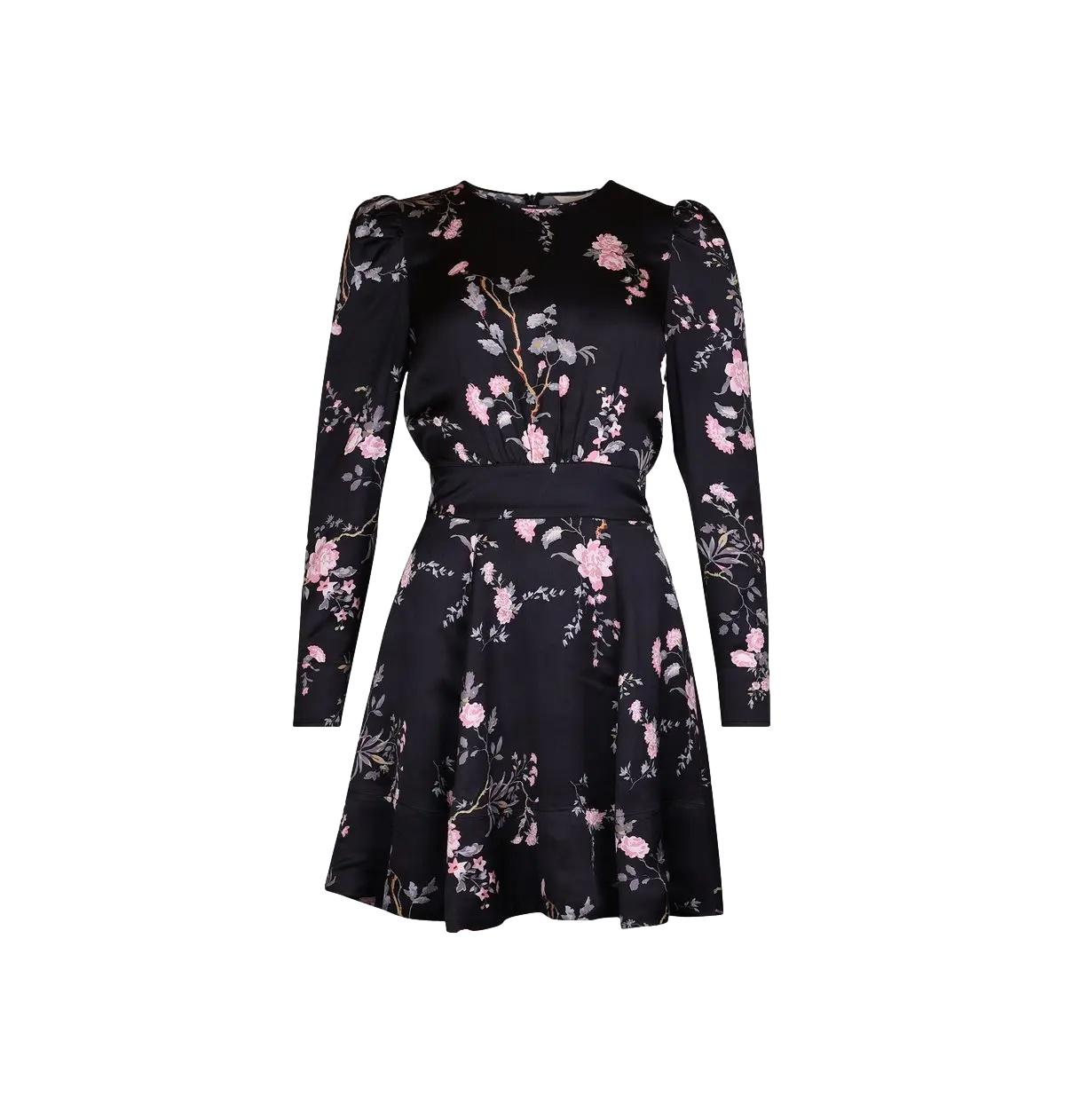 By TiMo Satin Mini Dress Kjole Sort - chrismoa.no