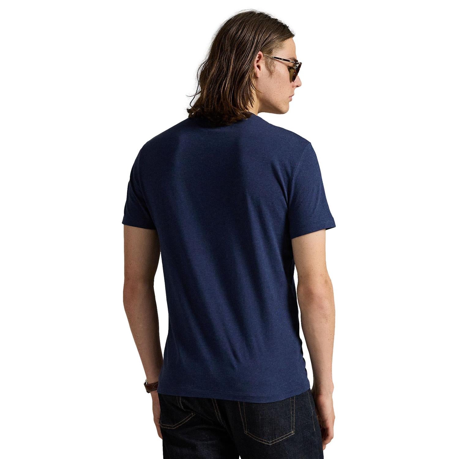 Polo Ralph Lauren CUSTOM SLIM FIT JERSEY CREWNECK T-SHIRT T-Shirt Marine - chrismoa.no