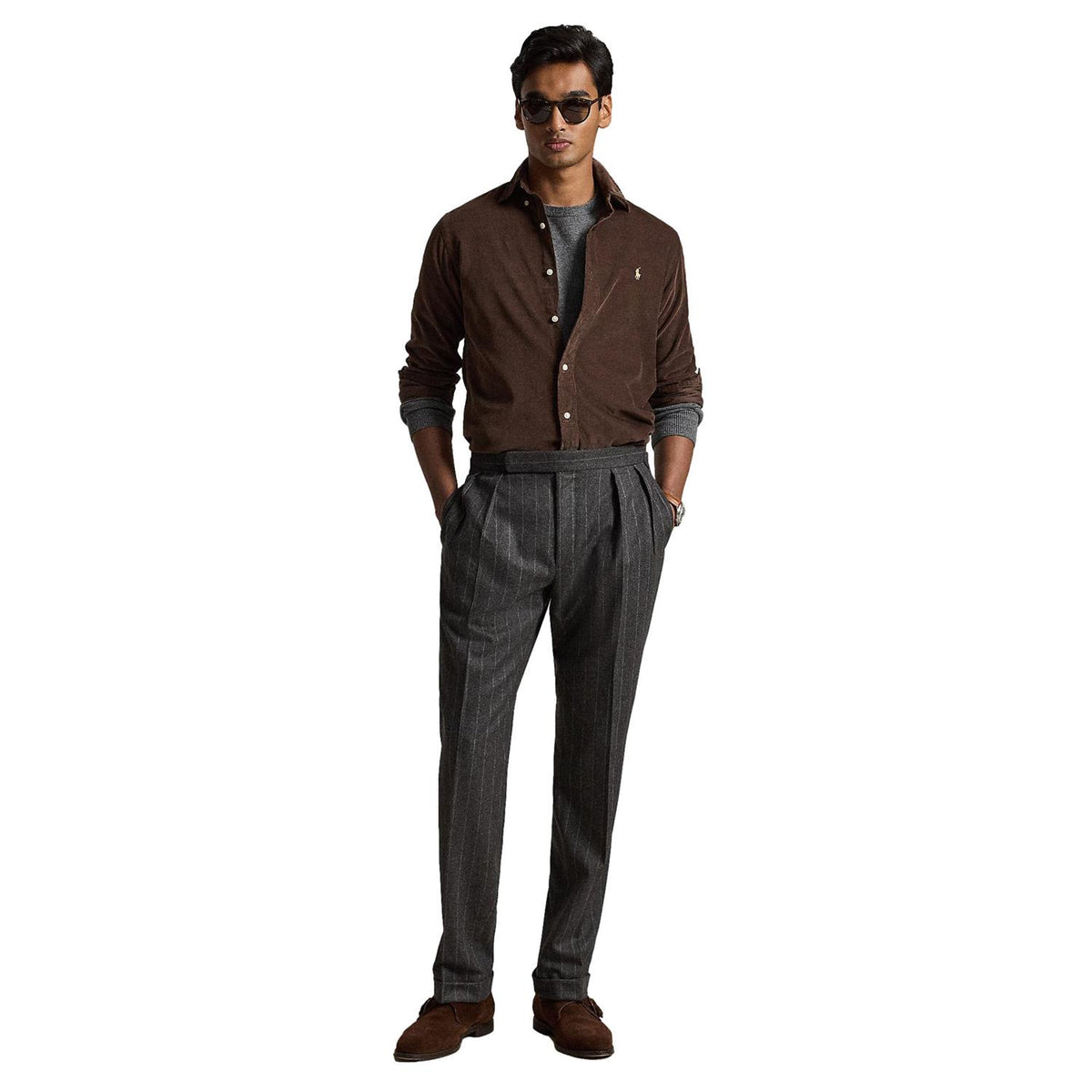 Polo Ralph Lauren Custom Fit Corduroy Shirt Skjorte Brun