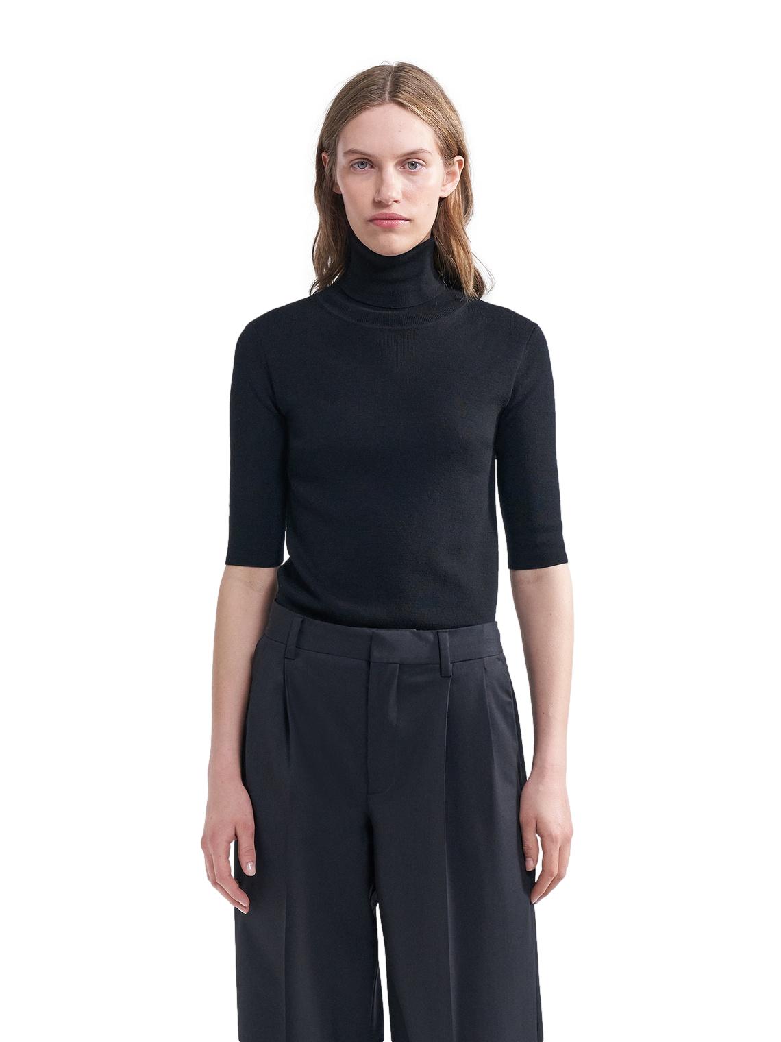 Filippa K Merino elbow sleeve Genser Sort